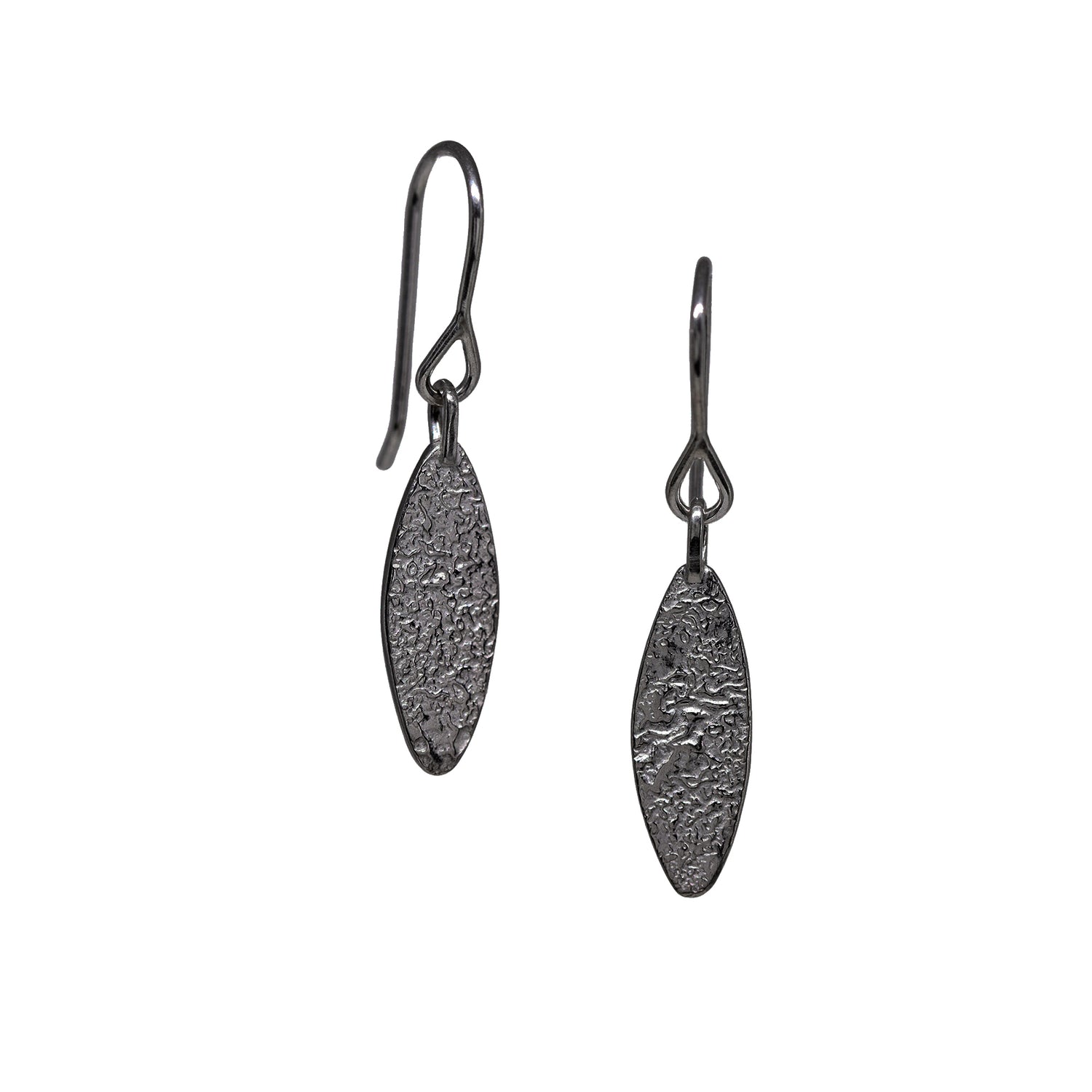 Basalt Earrings - Dark Sterling