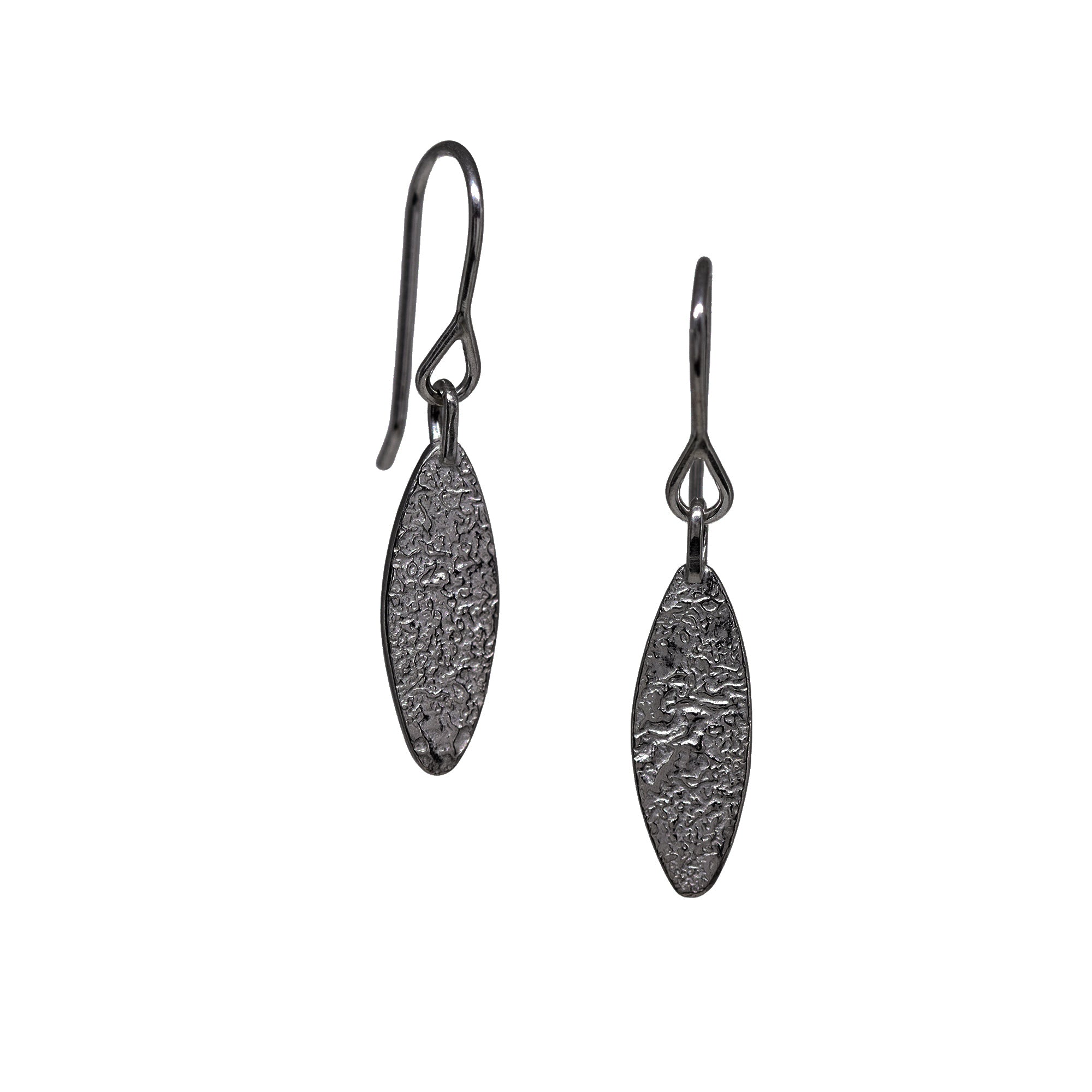 Basalt Earrings - Dark Sterling