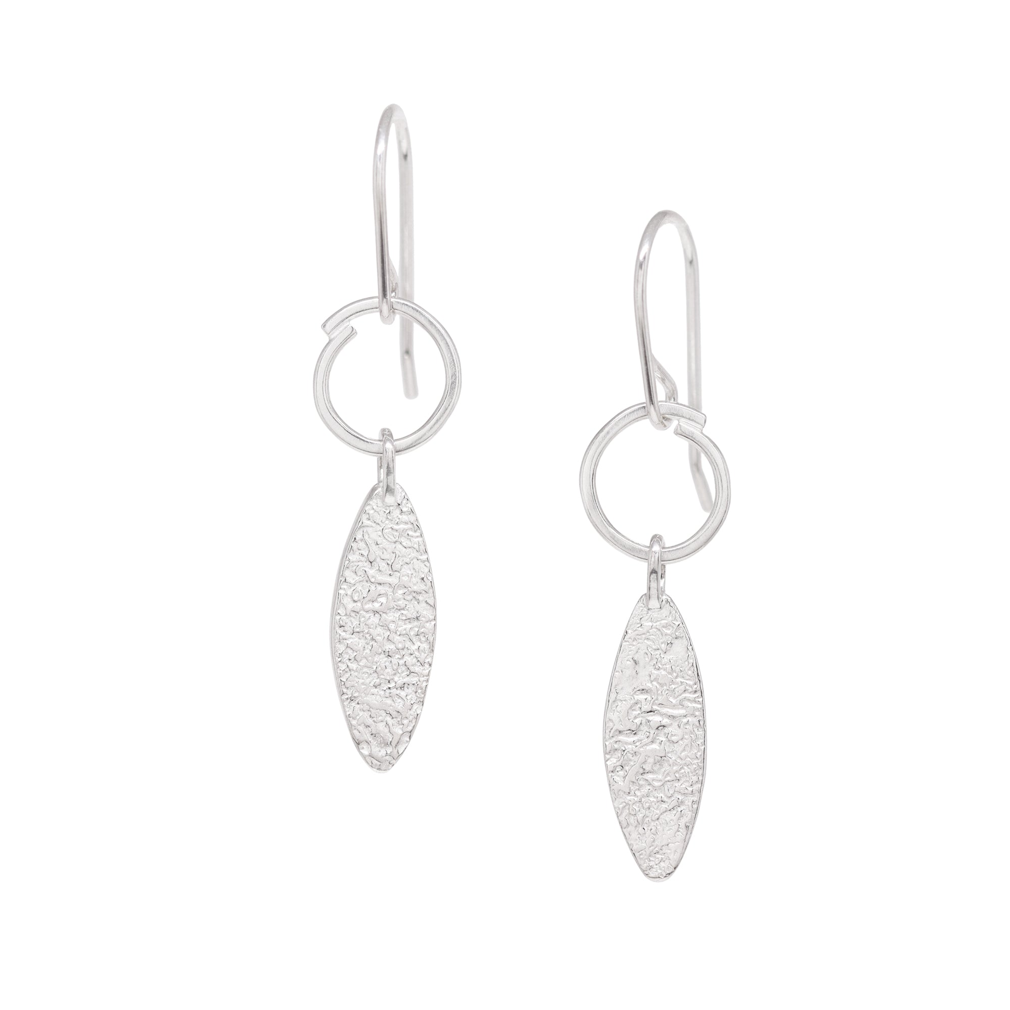 Basalt Sketch Earrings - Bright Sterling