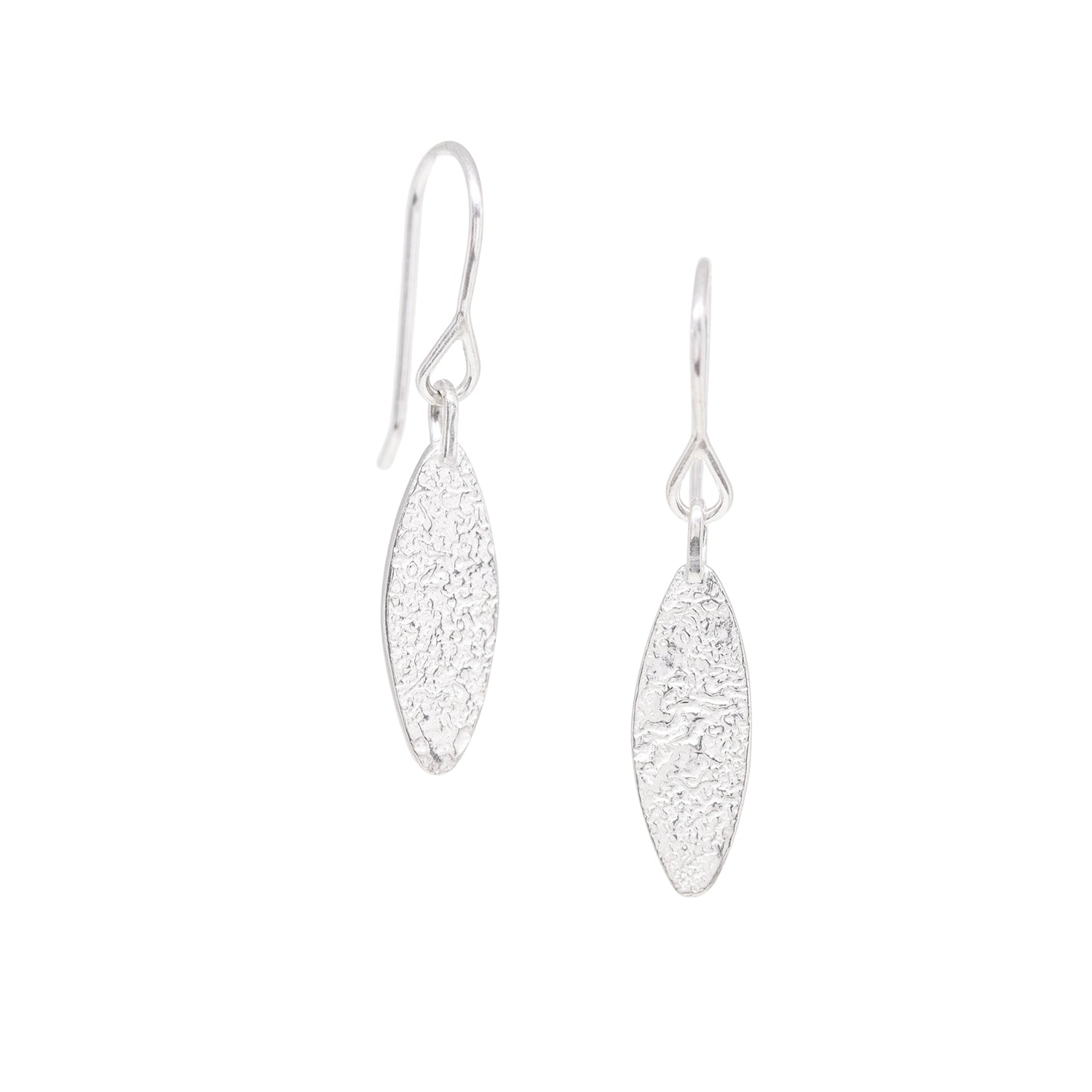 Basalt Earrings - Bright Sterling