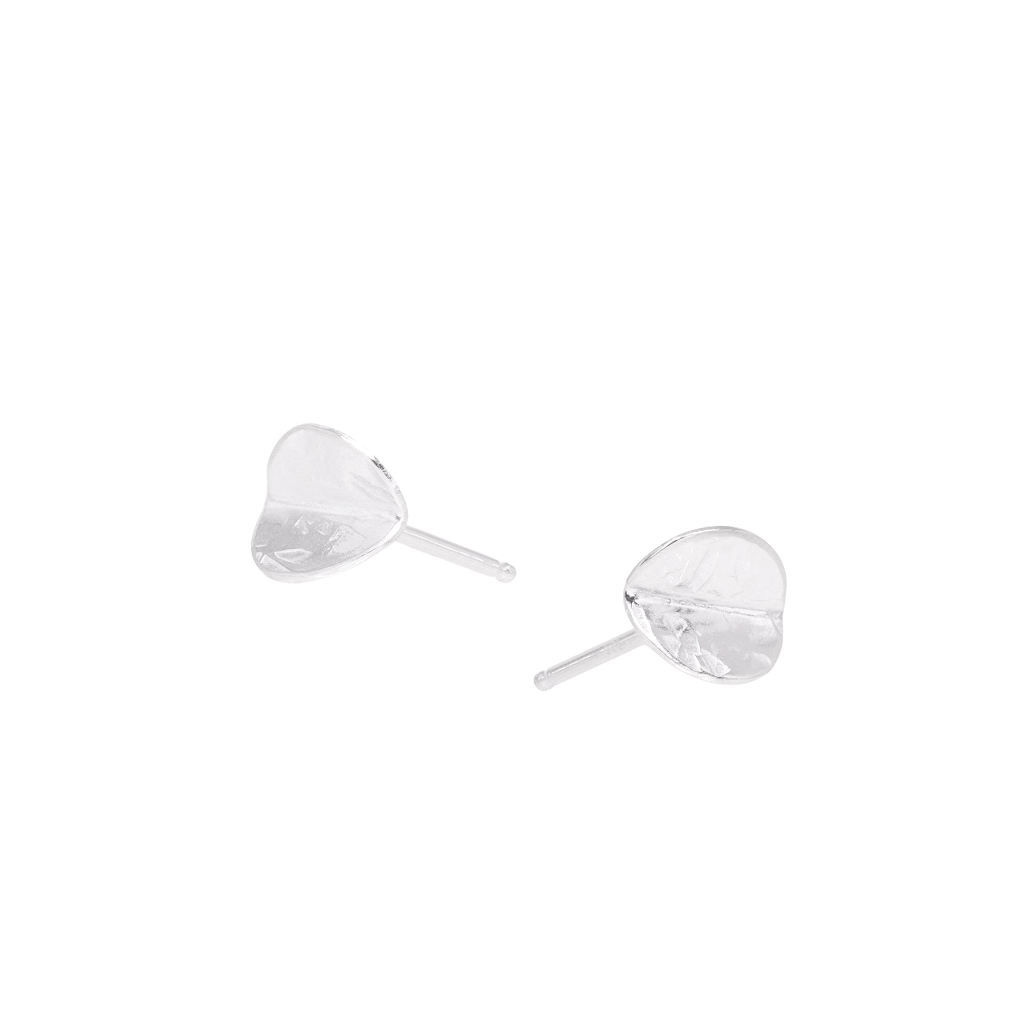 Folded Canyon Studs - Bright Sterling