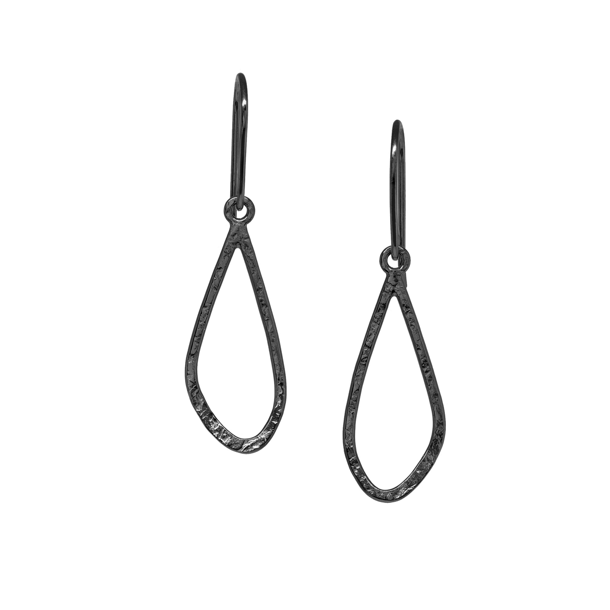 Petal Earrings - Small - Dark Sterling