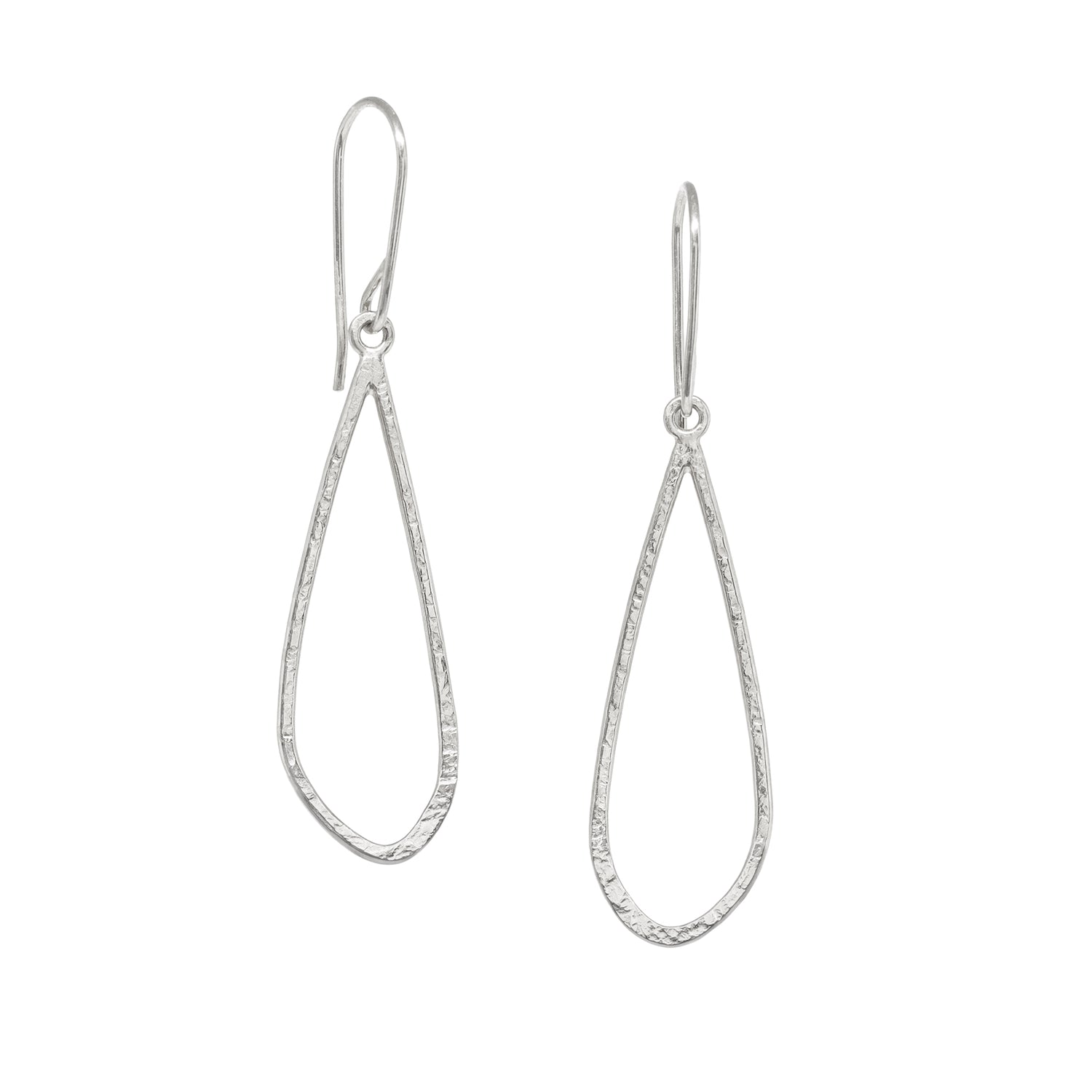 Petal Earrings - Large - Bright Sterling