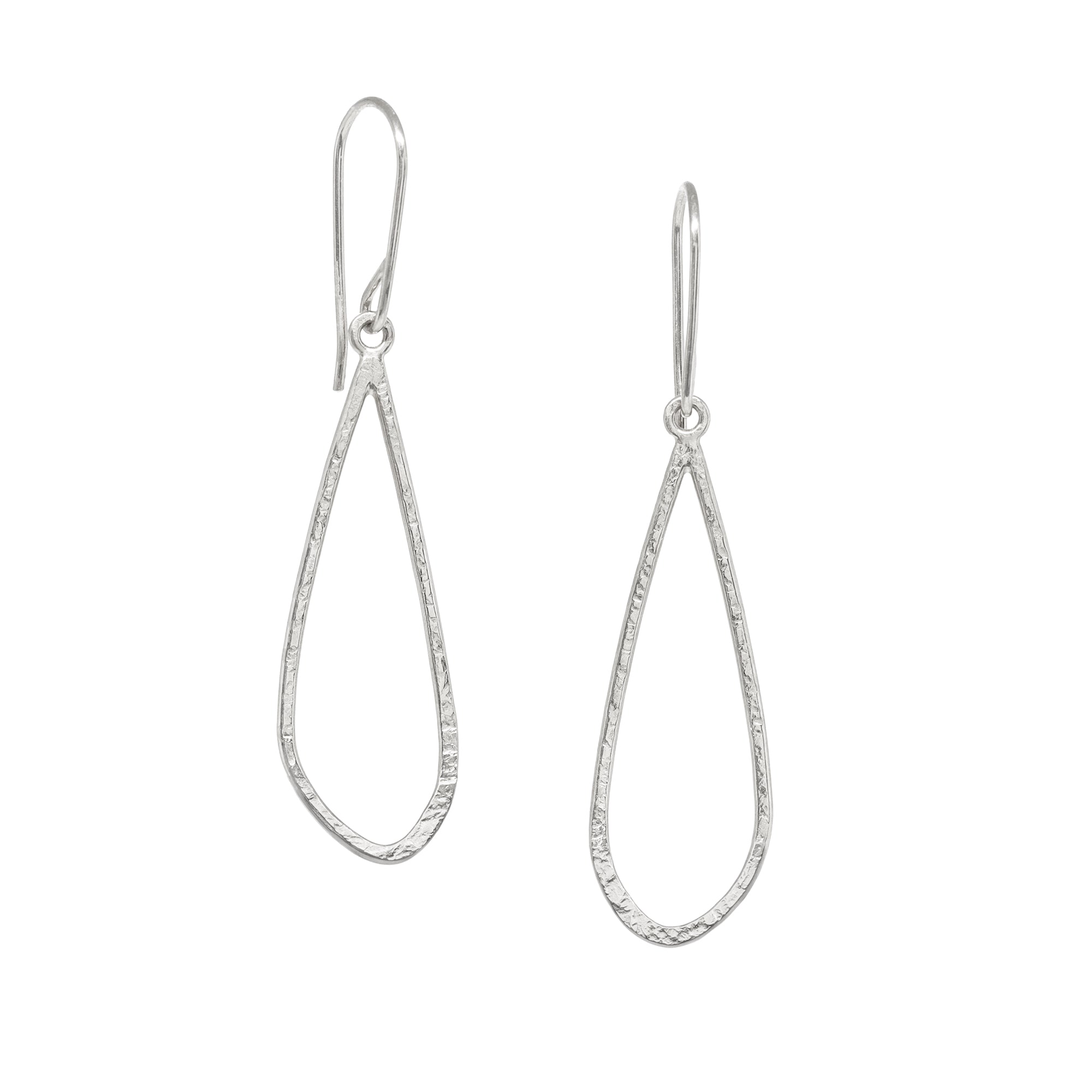 Petal Earrings - Large - Bright Sterling