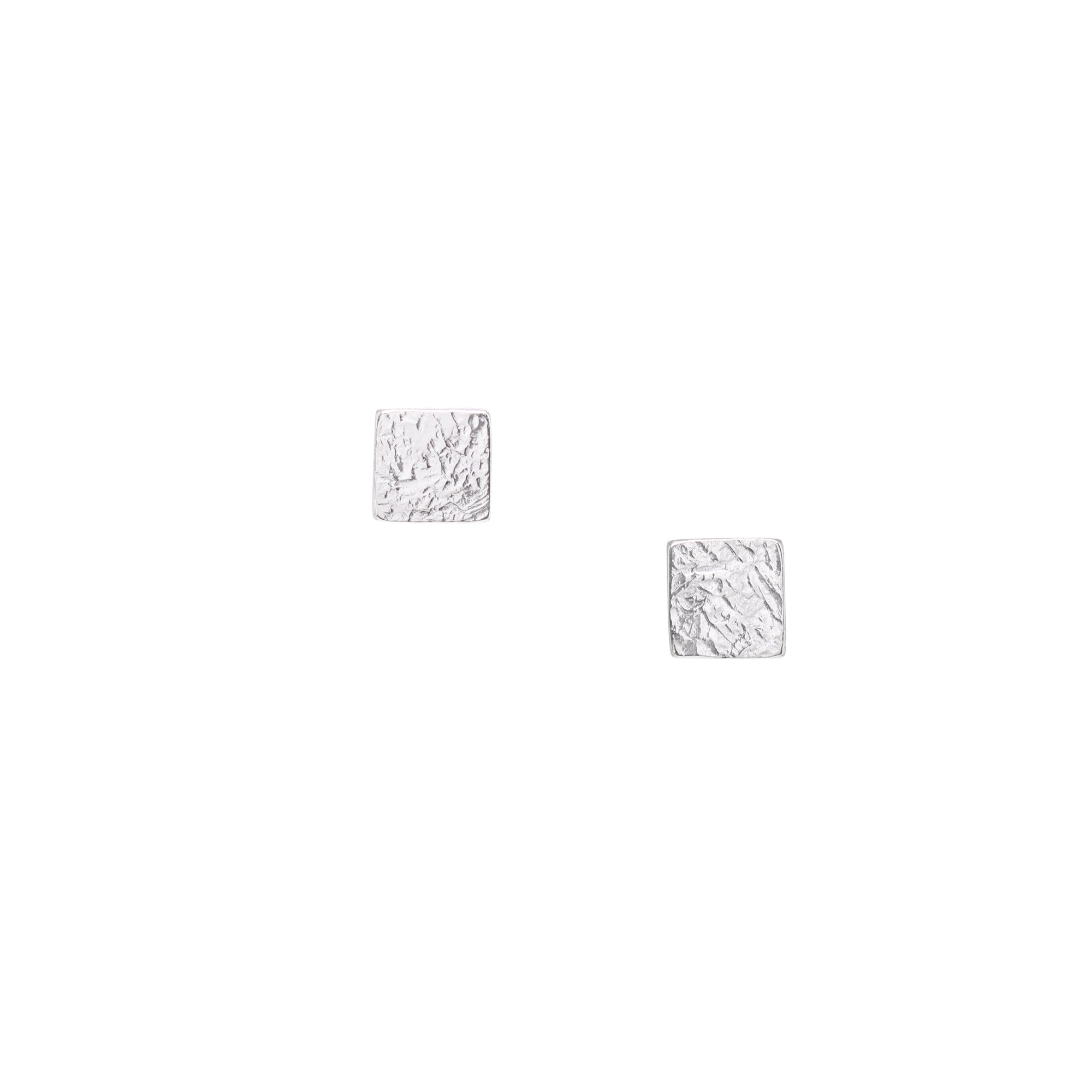 Terrain Square Studs - Bright Sterling