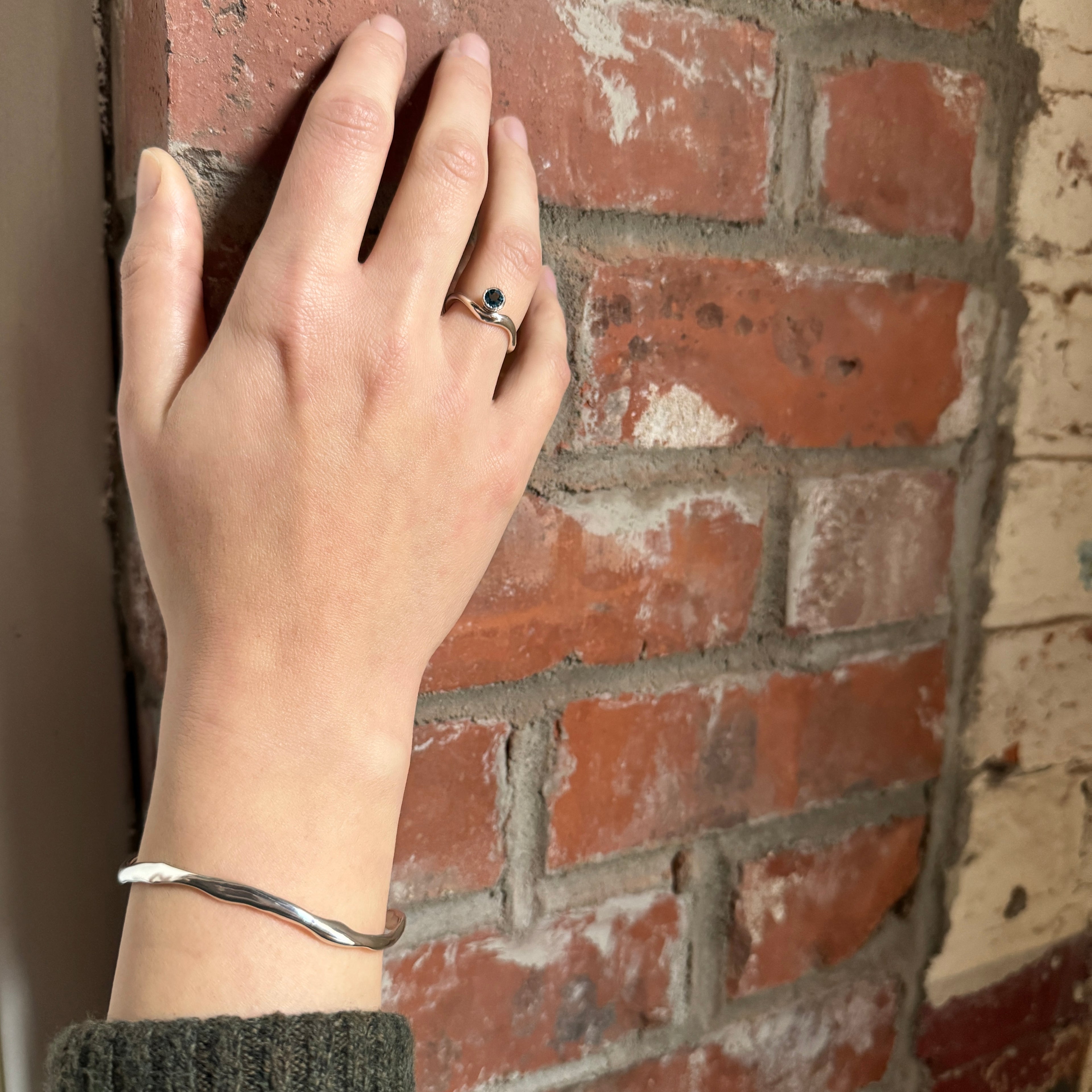 Tidal Cuff Bracelet - Sterling Silver