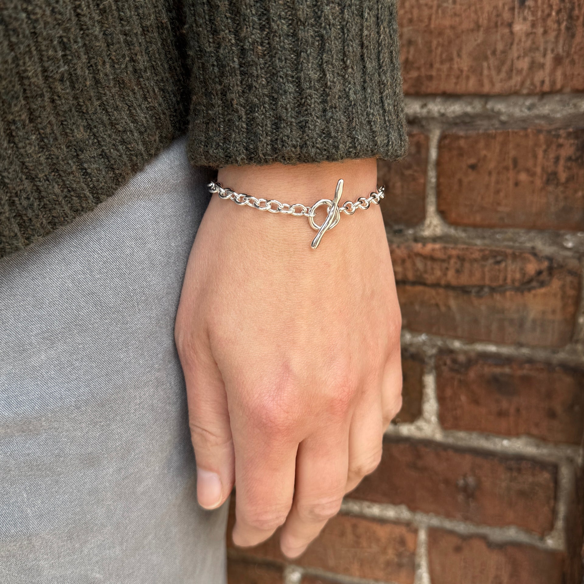 Tidal Toggle Bracelet - Sterling Silver
