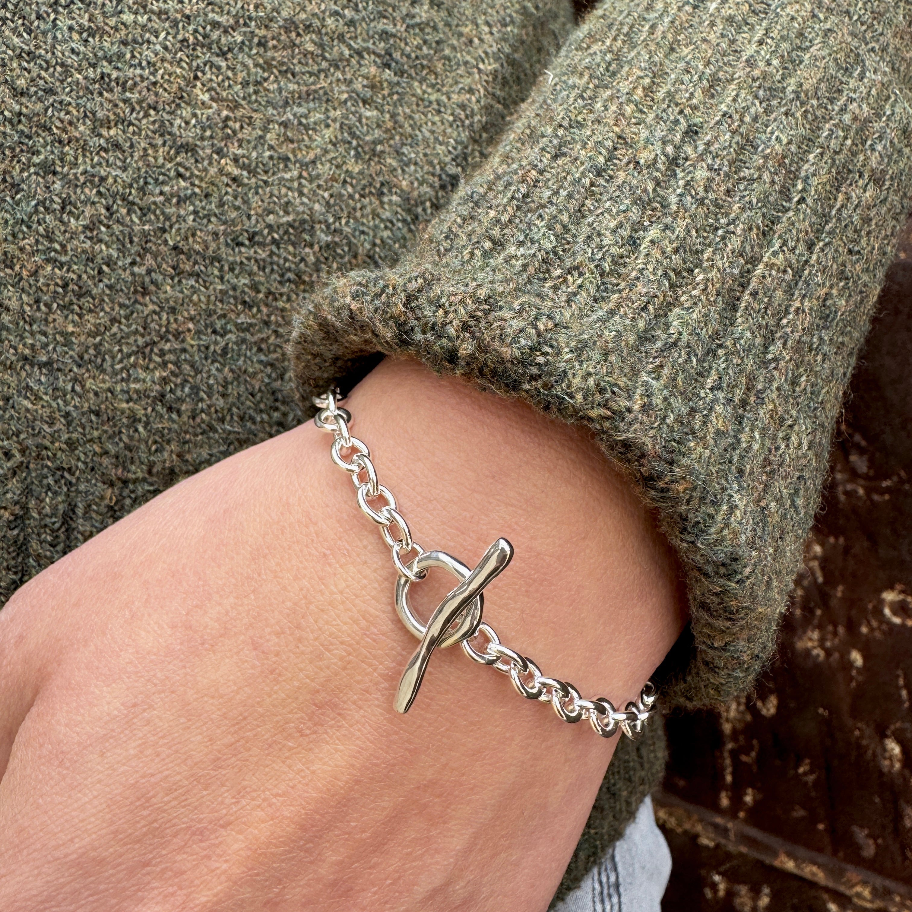 Tidal Toggle Bracelet - Sterling Silver