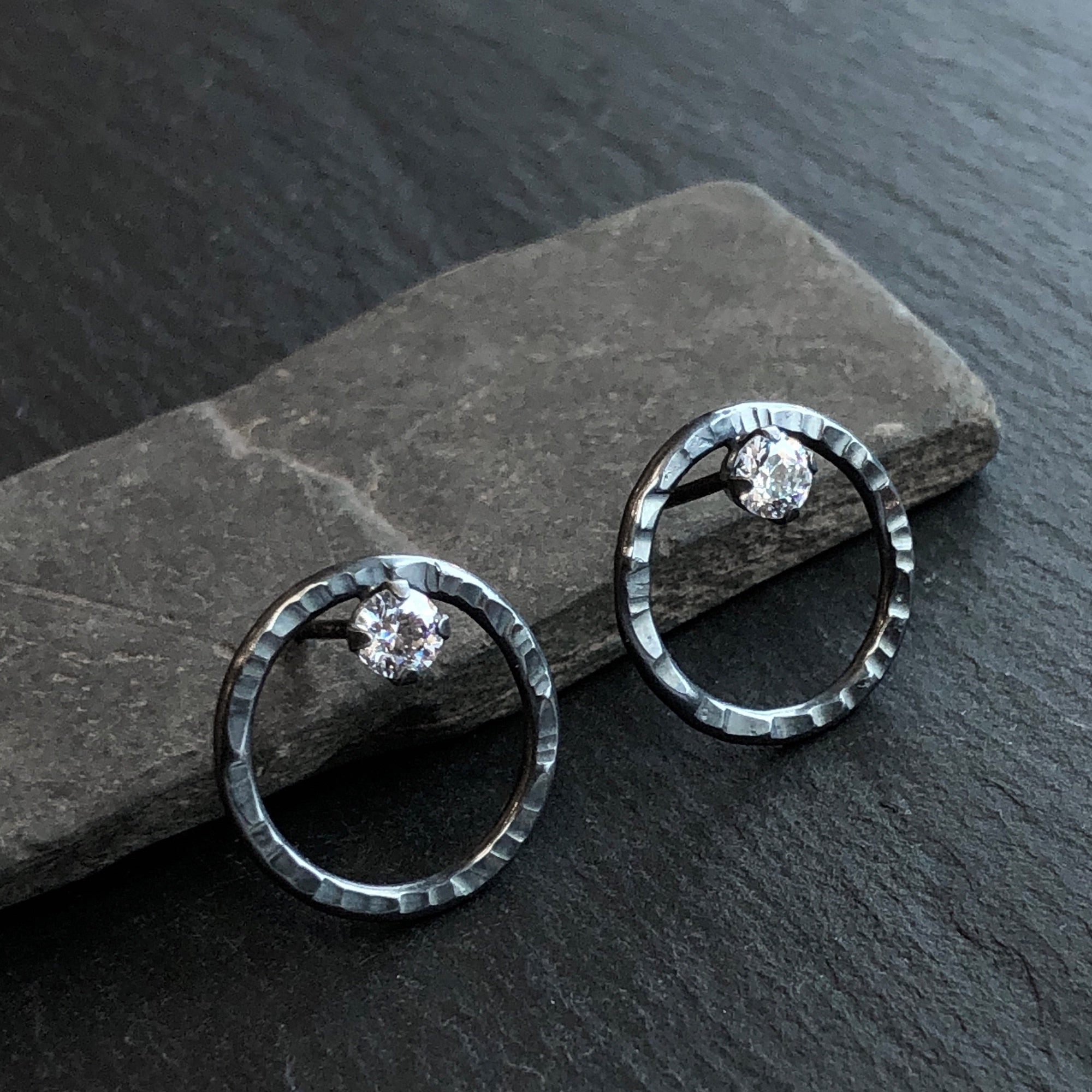 Eclipse Studs - Classic - Dark Sterling
