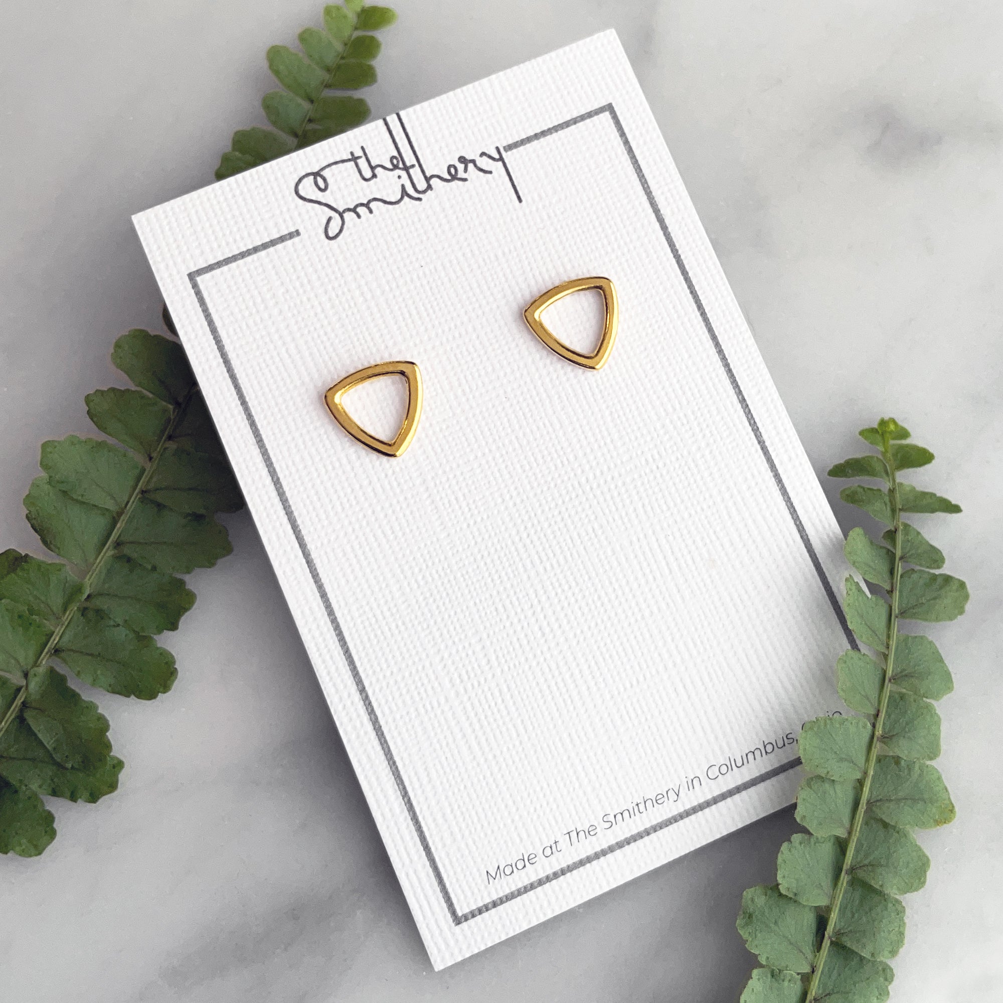 Deco Arrow Studs - 18K Vermeil