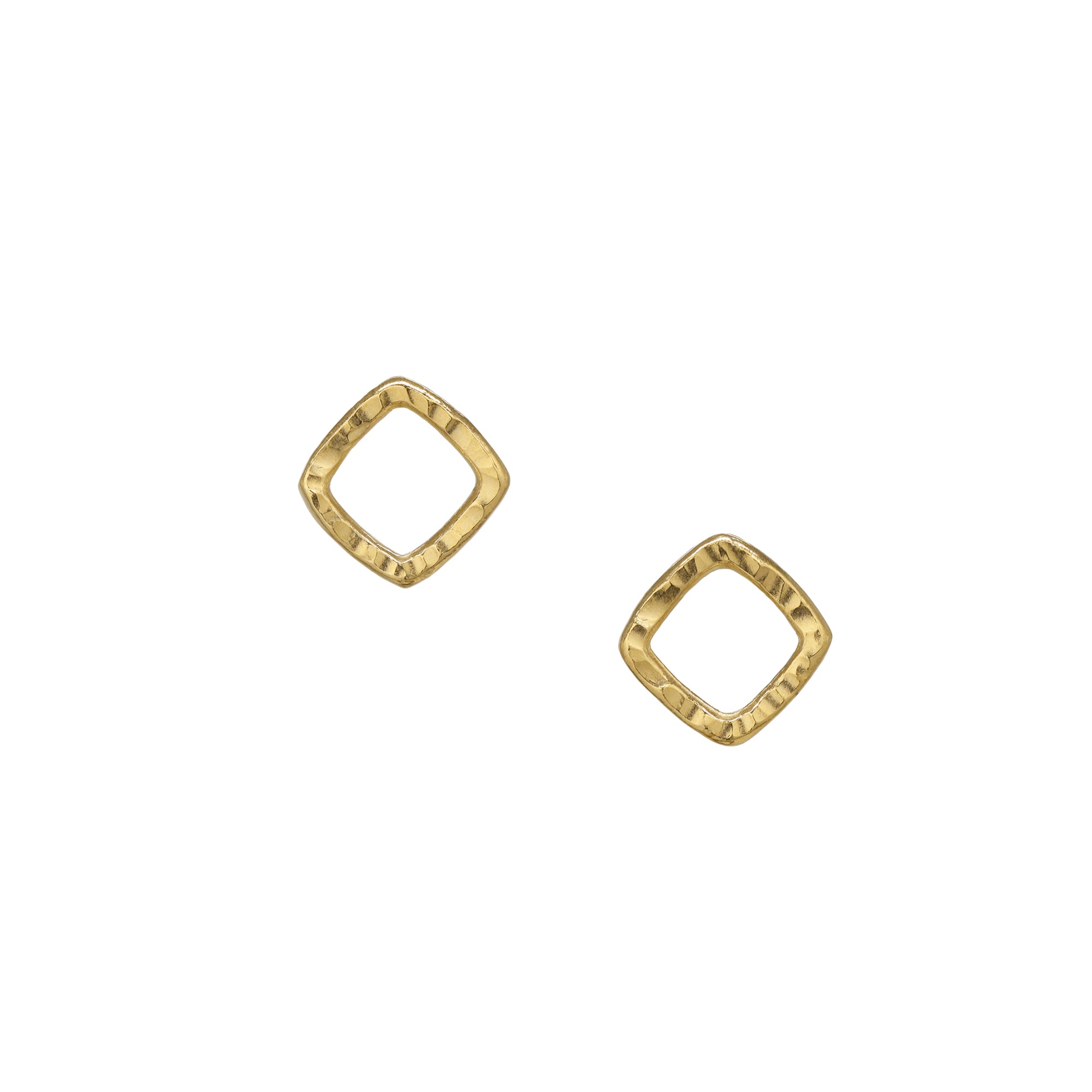 Deco Square Studs - Vermeil