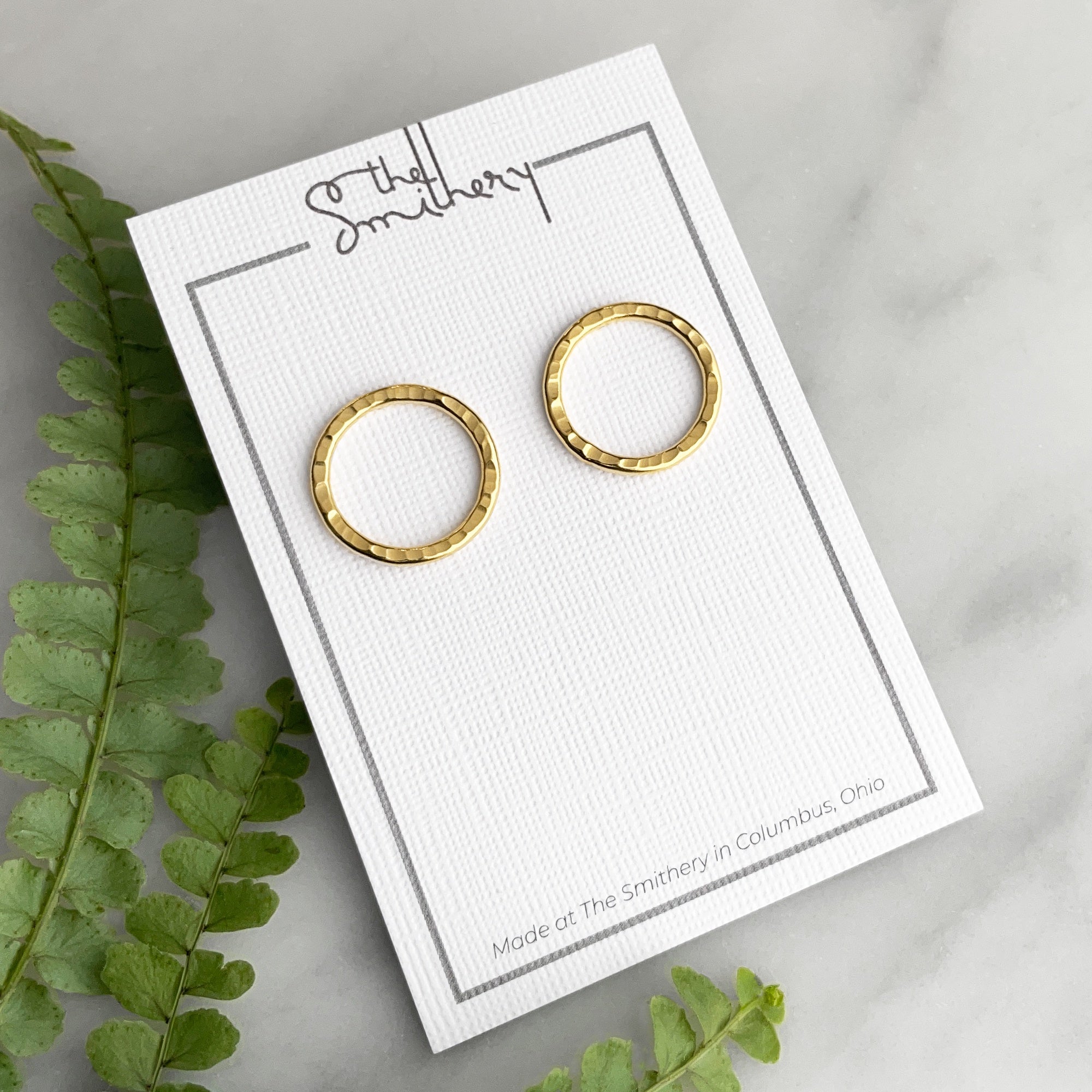 Eclipse Studs - Vermeil Moonbeam