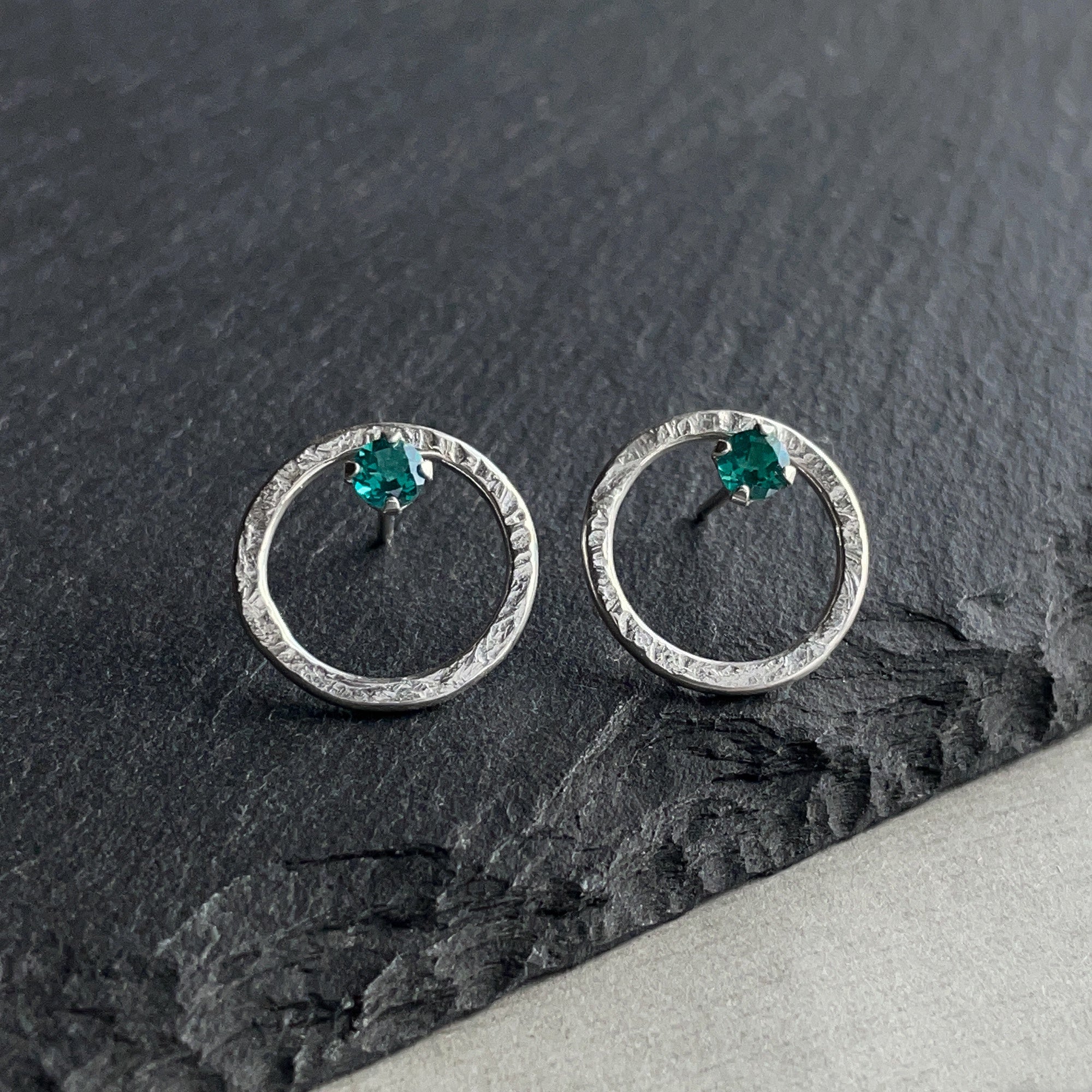 Eclipse Studs - Special Edition - Teal Topaz & Sterling