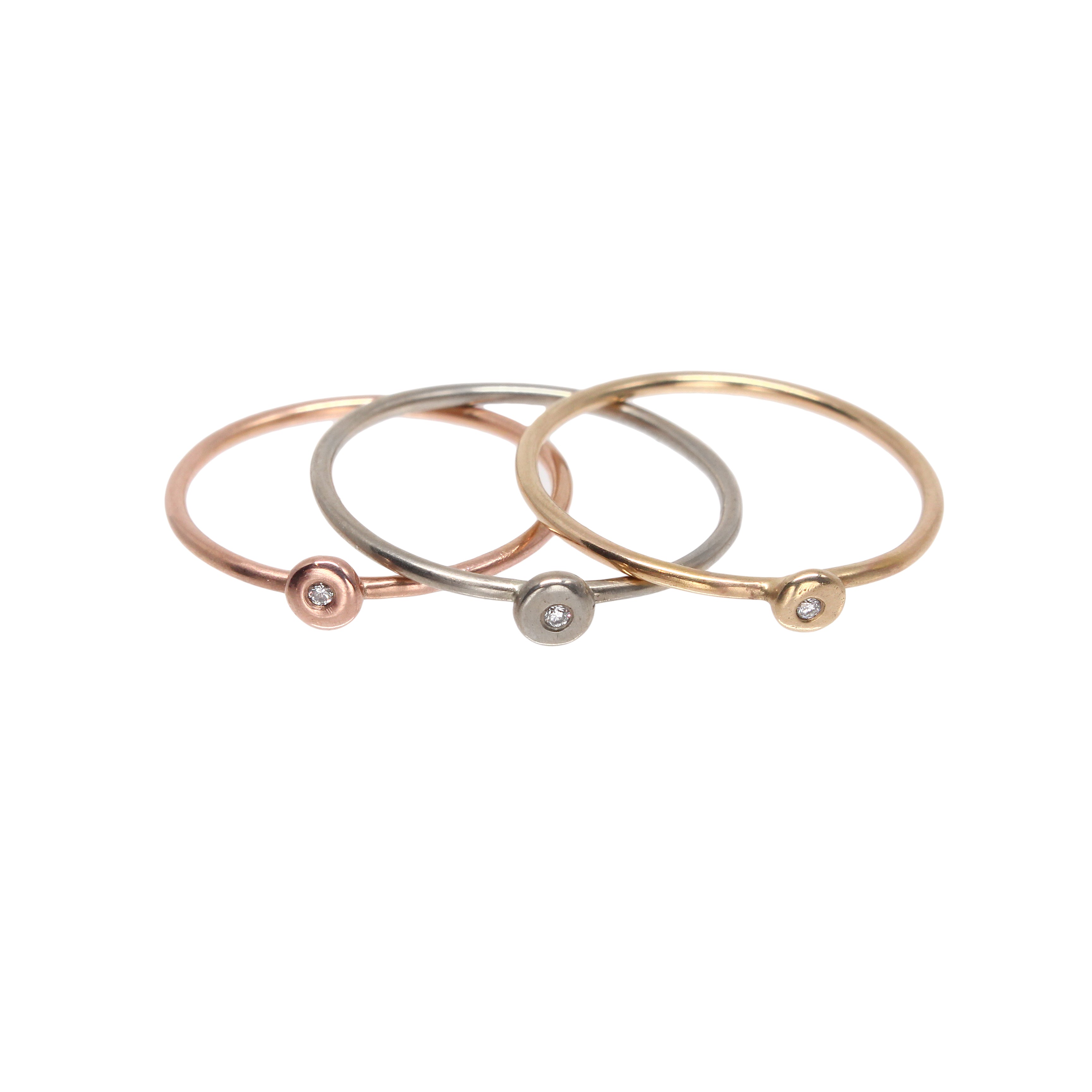 Starlight Ring Tiny - 14K Rose Gold & Diamond