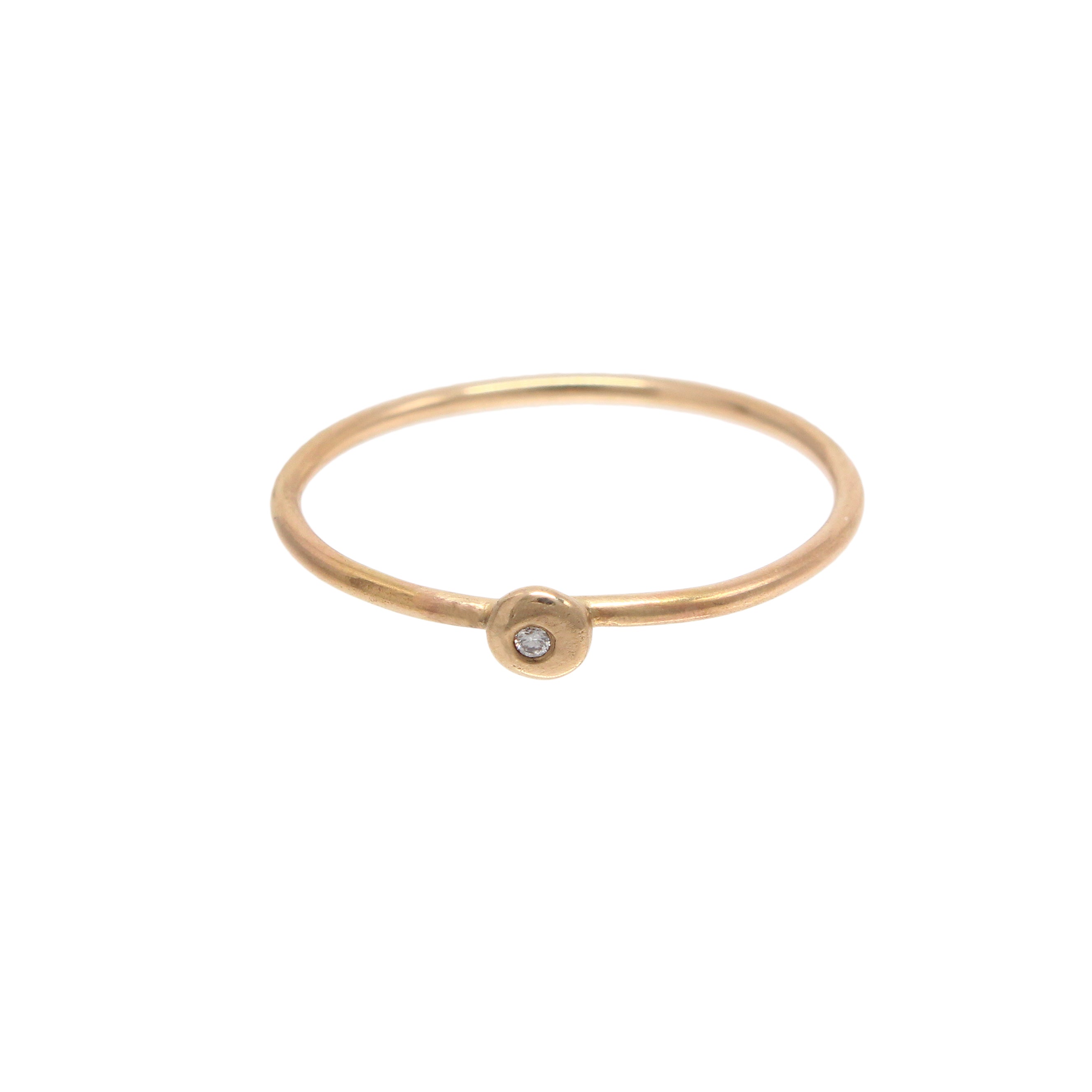 Starlight Ring Tiny - 14K Yellow Gold & Diamond