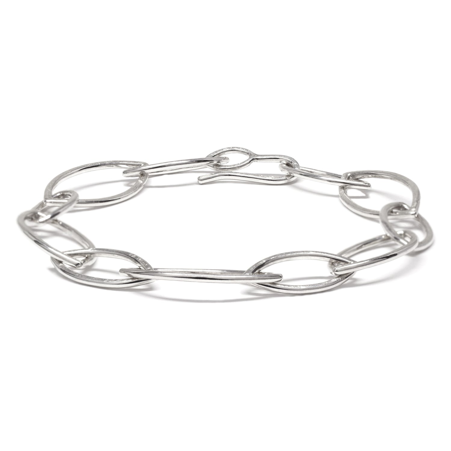 Grow Leaf Bracelet - Bright Sterling