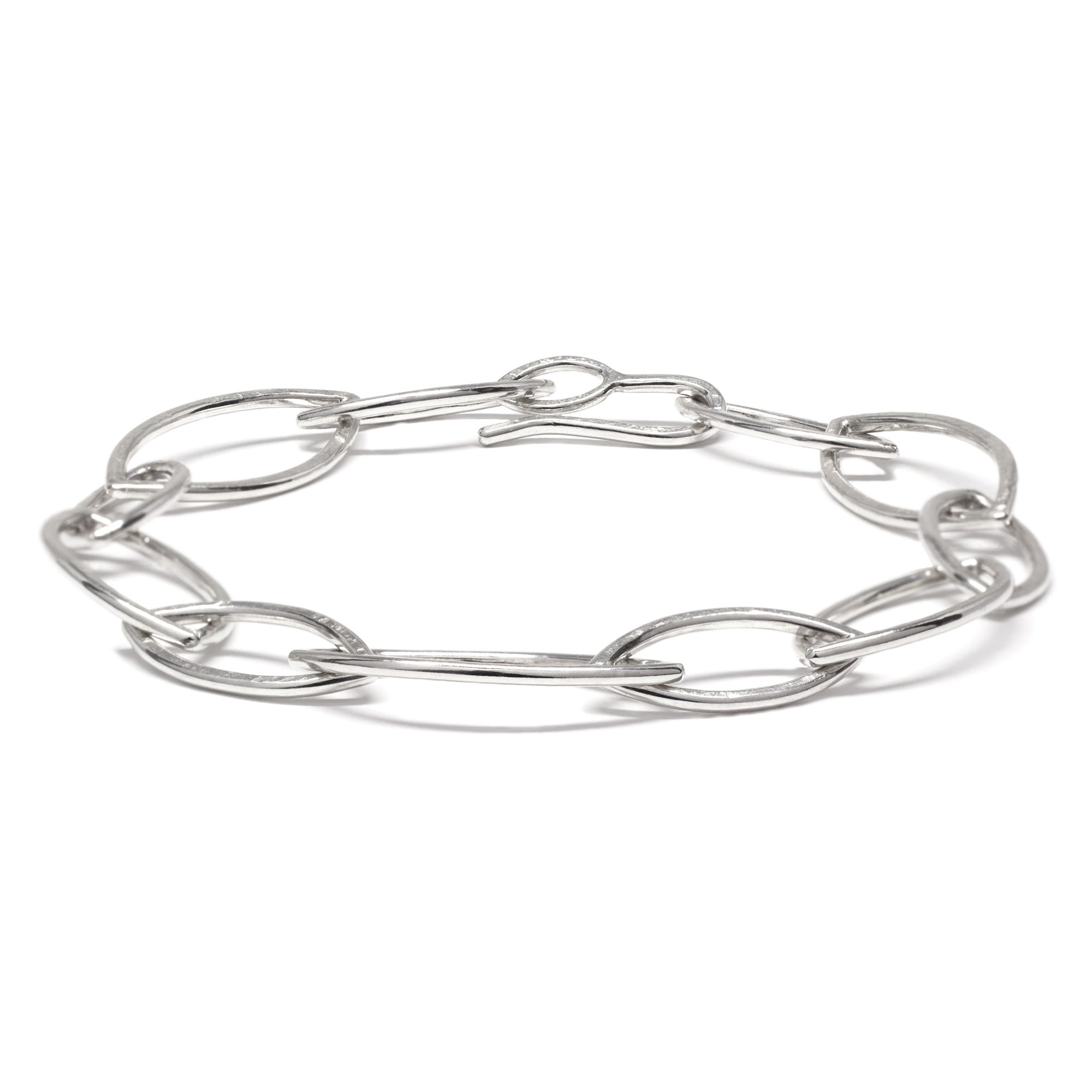 Grow Leaf Bracelet - Bright Sterling
