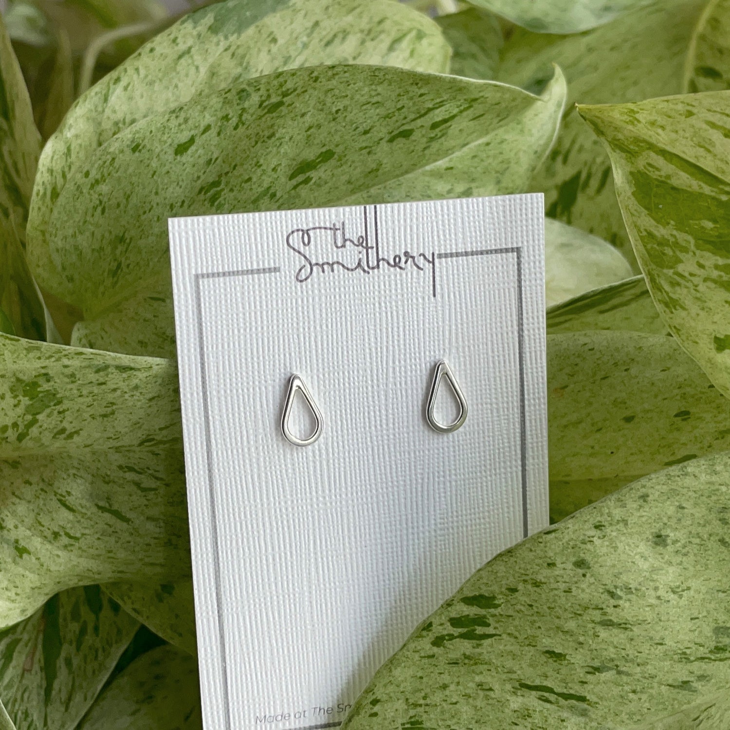 Teardrop Studs - Mini - Bright Sterling