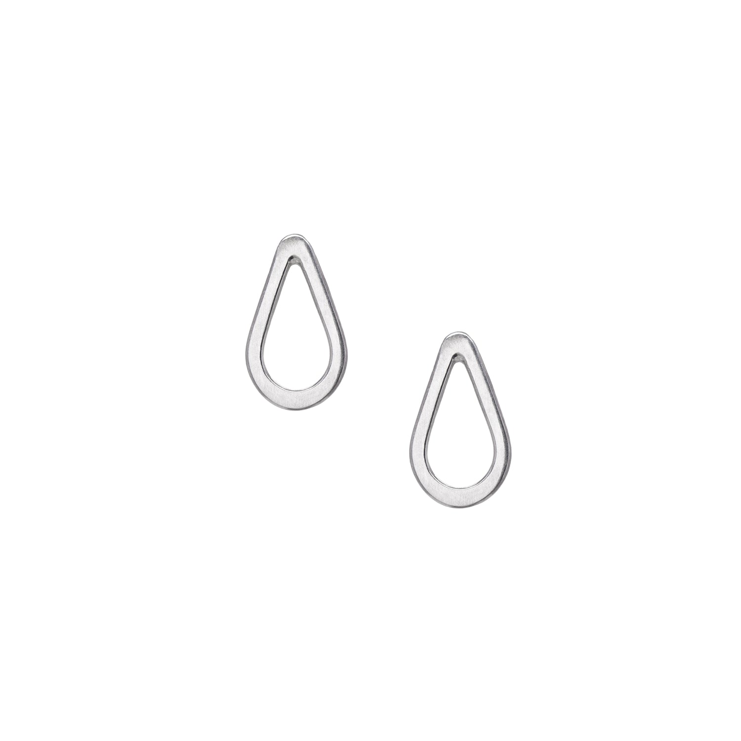Teardrop Studs - Mini - Bright Sterling