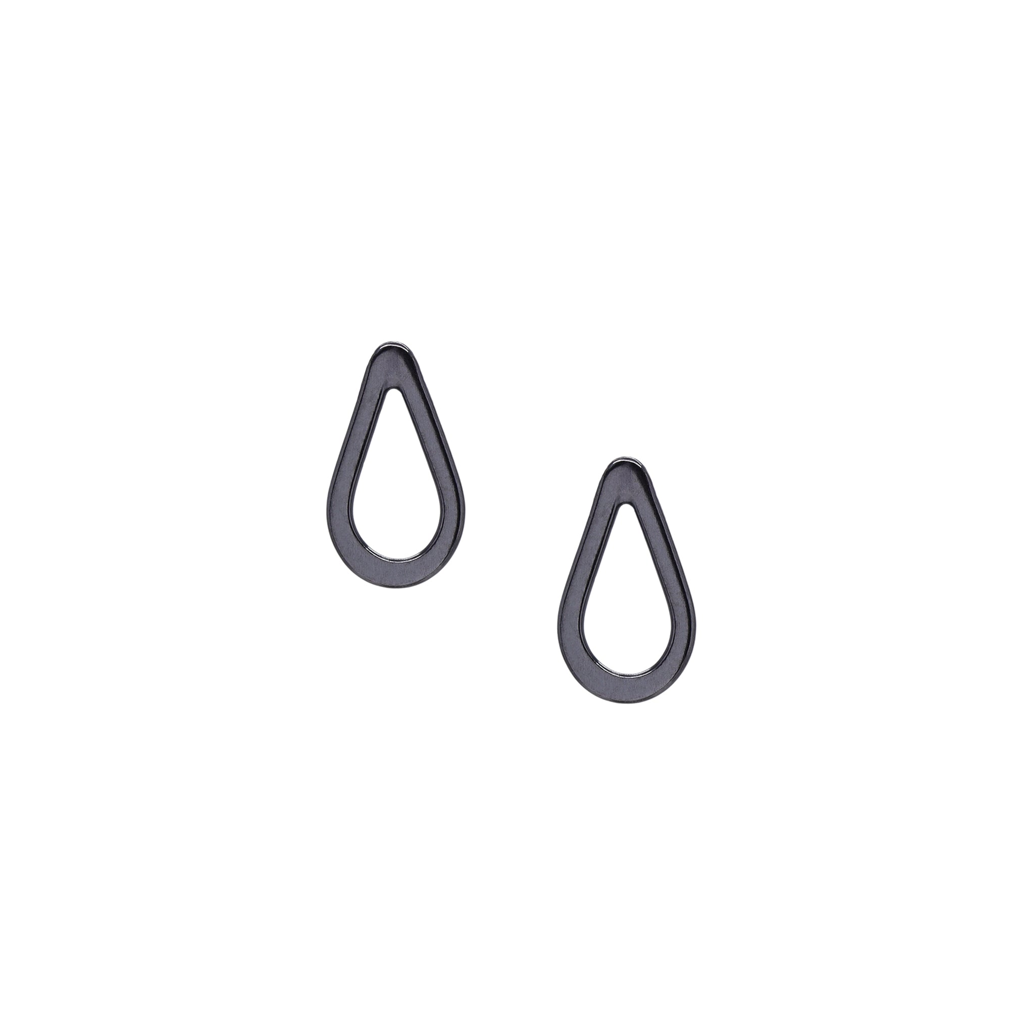 Teardrop Studs - Mini - Dark Sterling