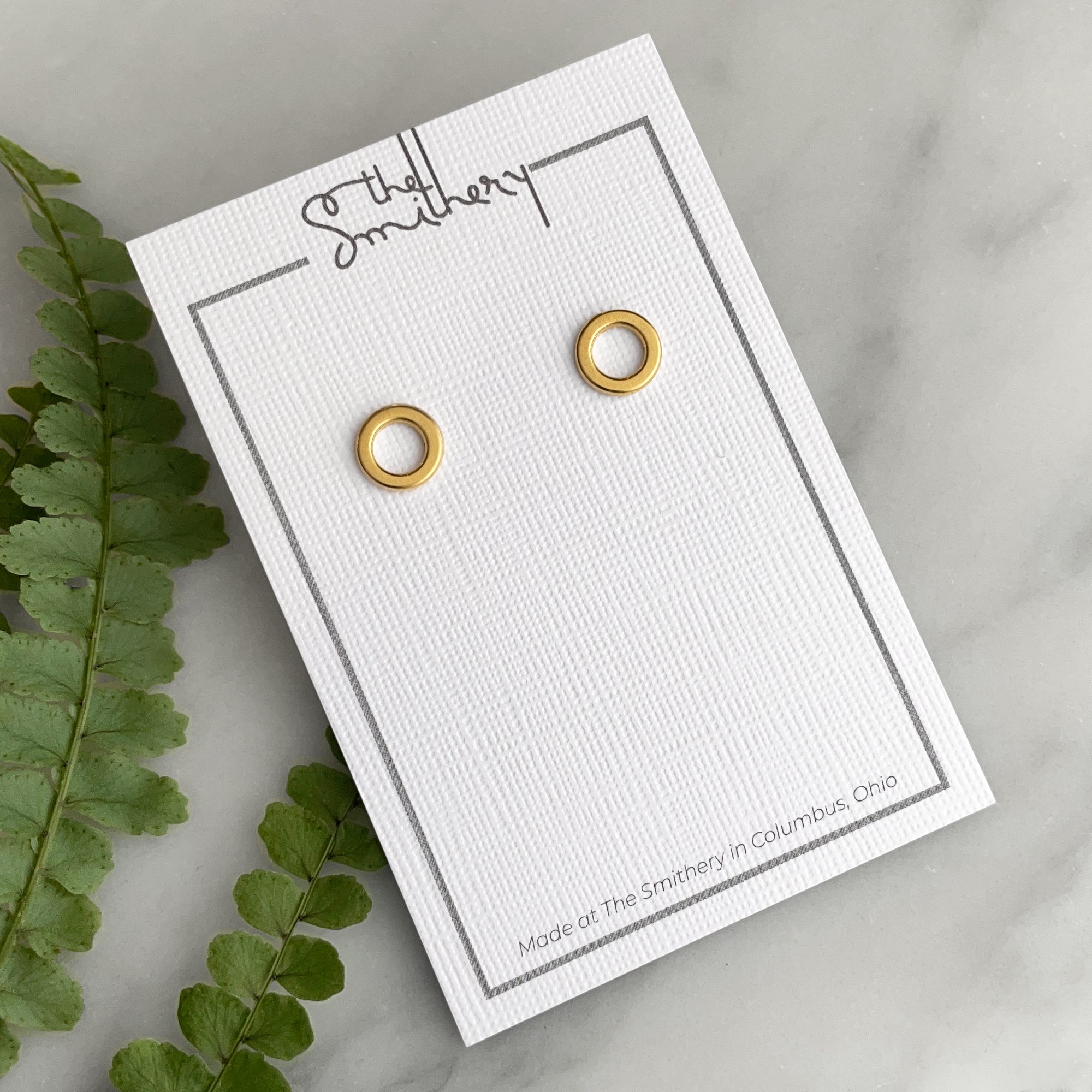 Simple Circle Studs - Vermeil