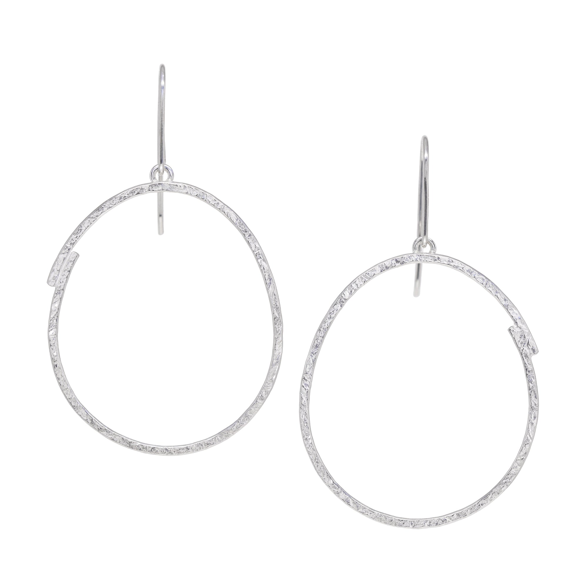Sketch Earrings - Large - Bright Sterling