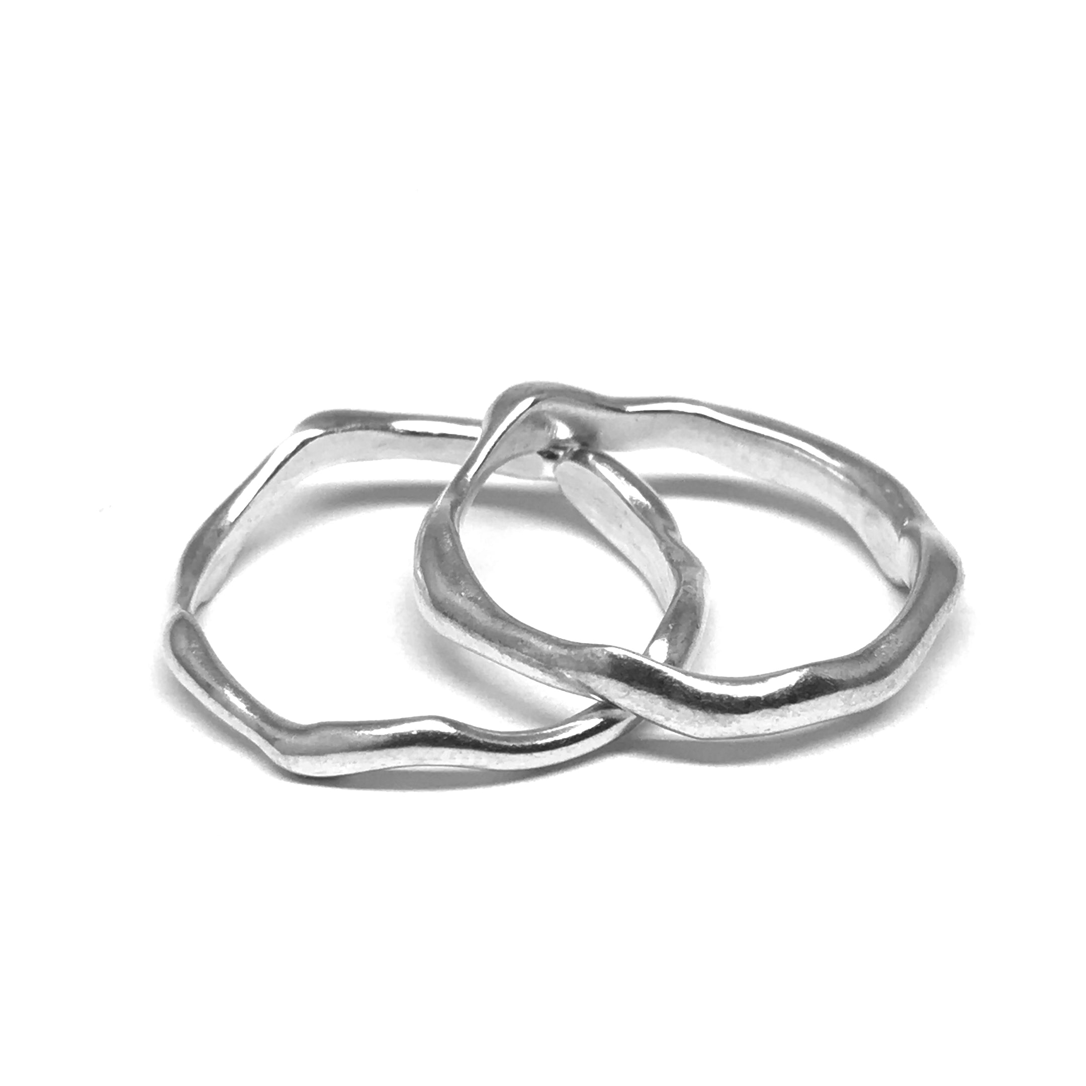 Tidal Organic Ring - Narrow - Sterling Silver