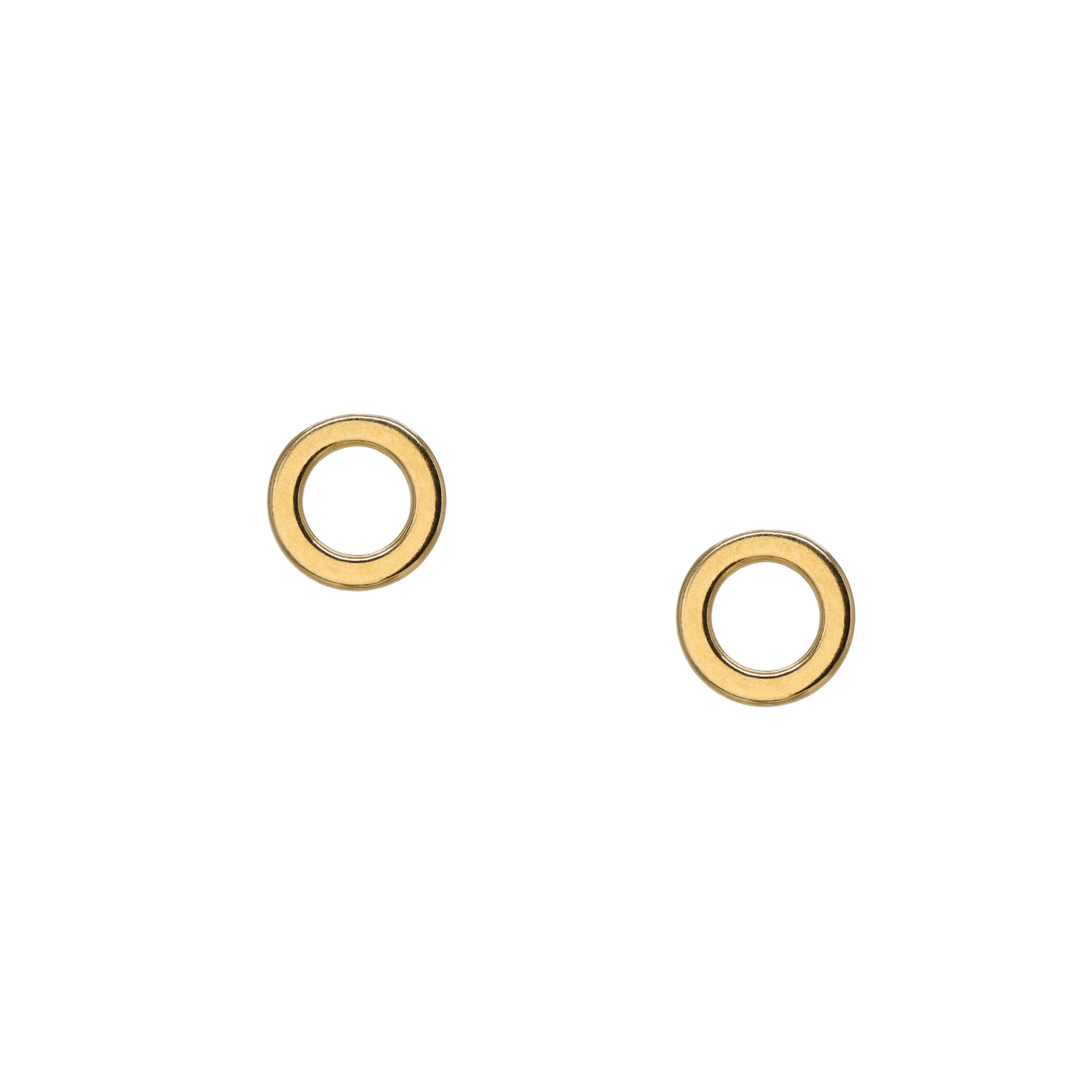 Simple Circle Studs - Vermeil