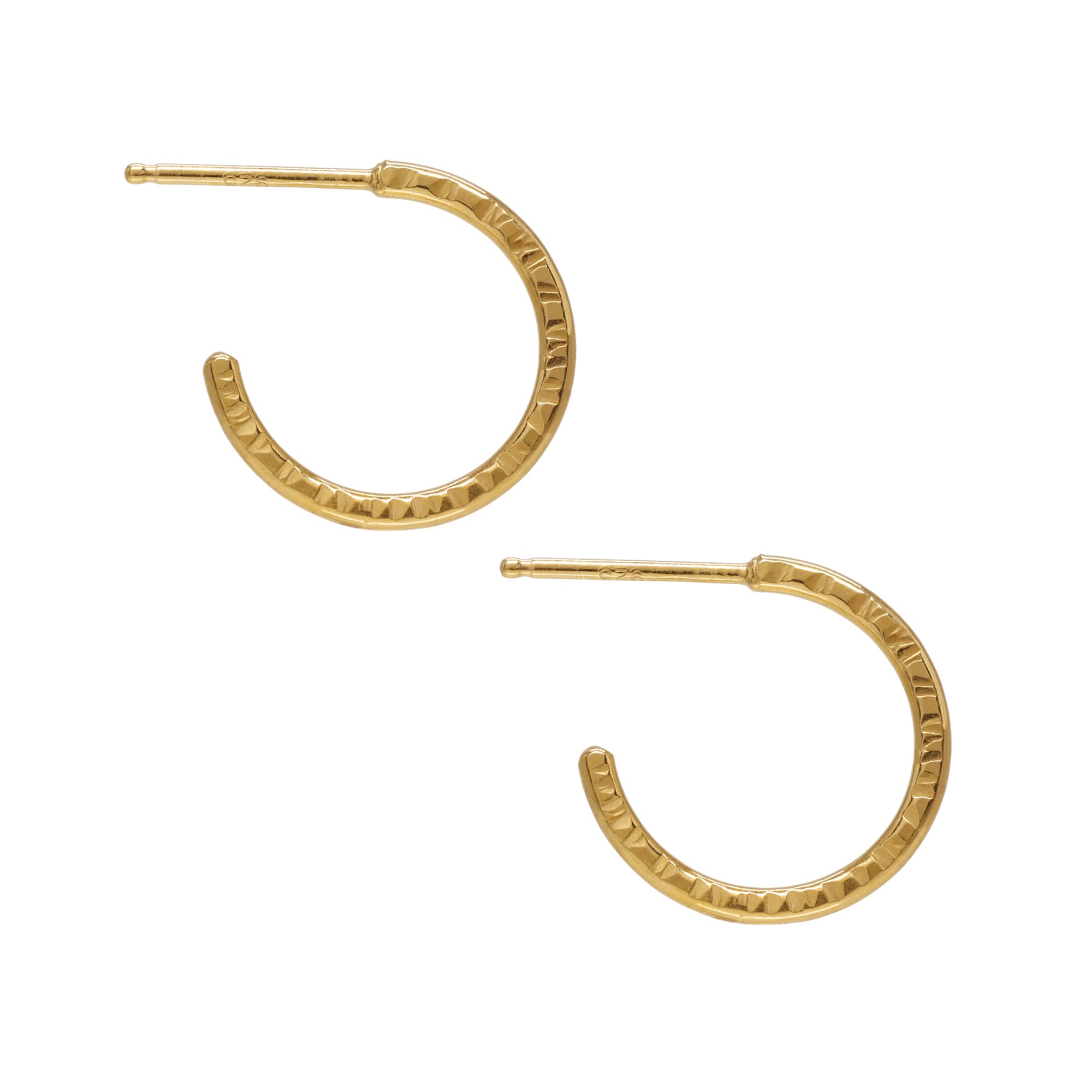 Faceted Hoops - Vermeil