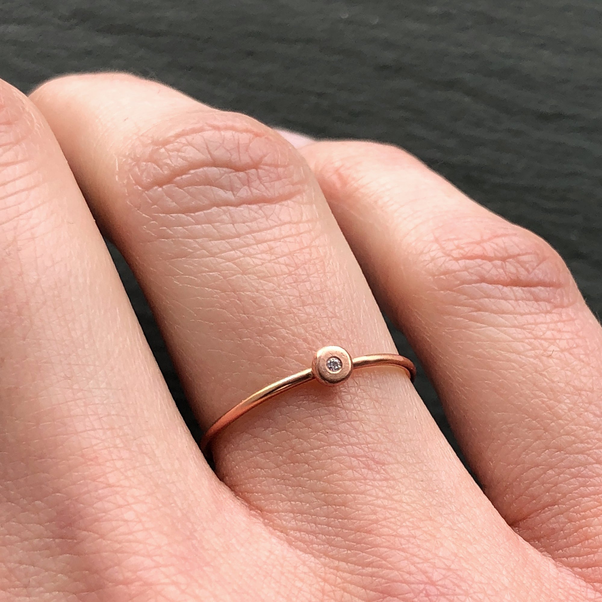 Starlight Ring Tiny - 14K Rose Gold & Diamond