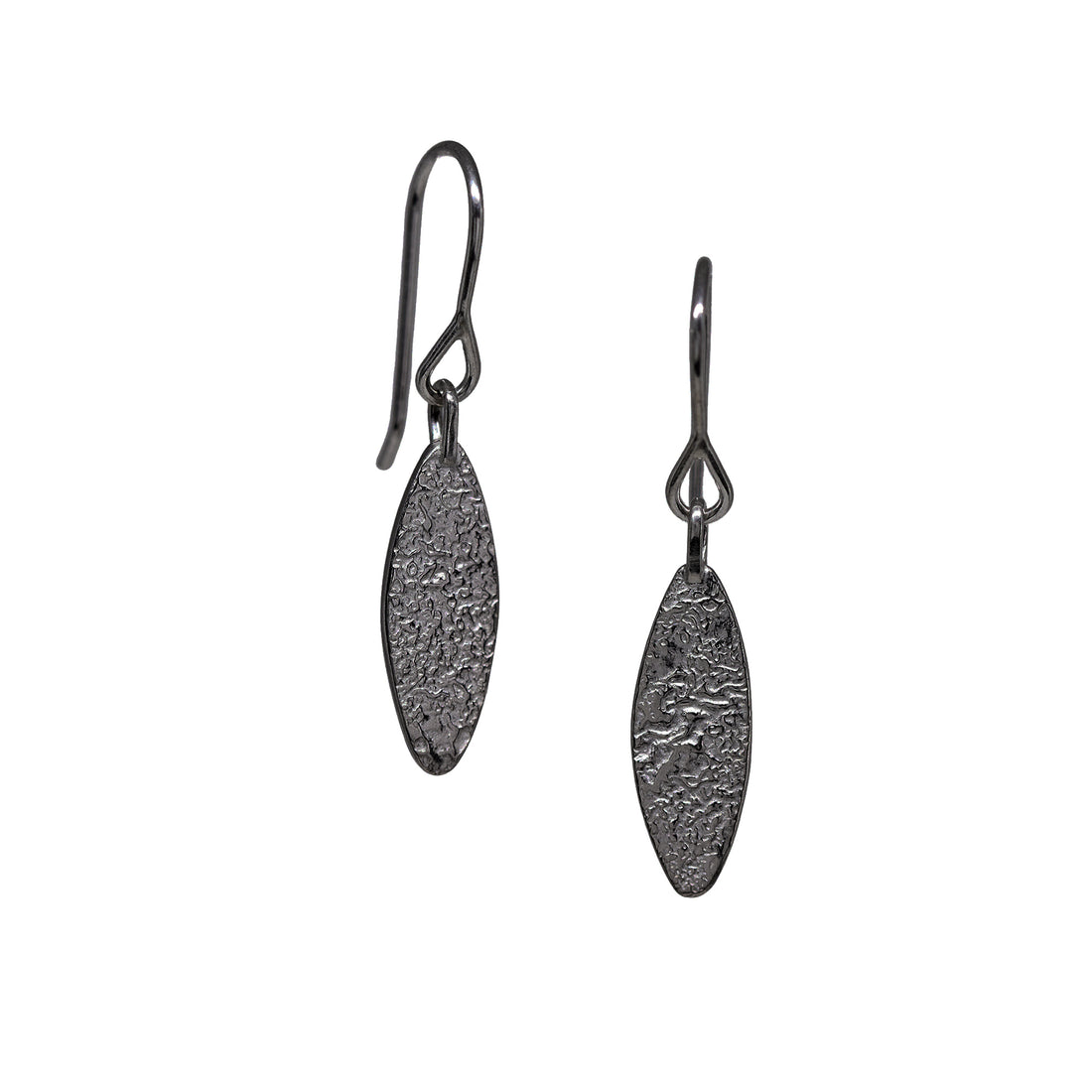Basalt Earrings - Small - Dark Sterling