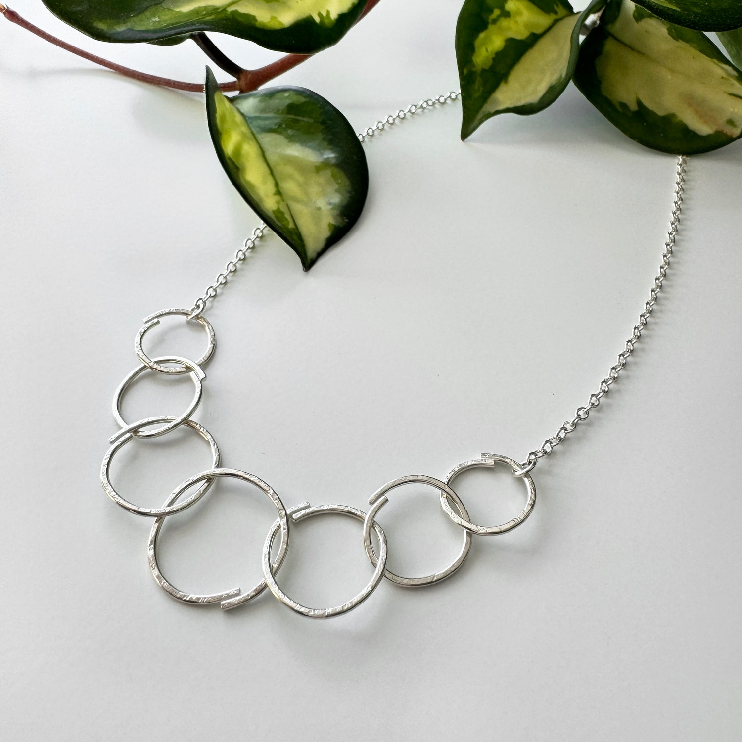 Sketch Large Links Necklace - Bright Sterling