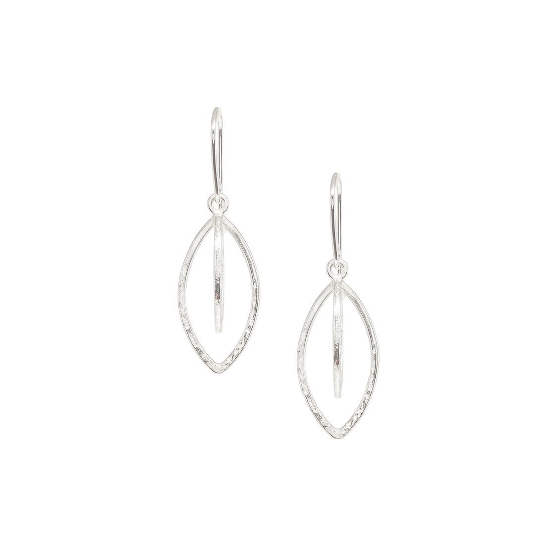 Leaf Pod Earrings - Small - Bright Sterling