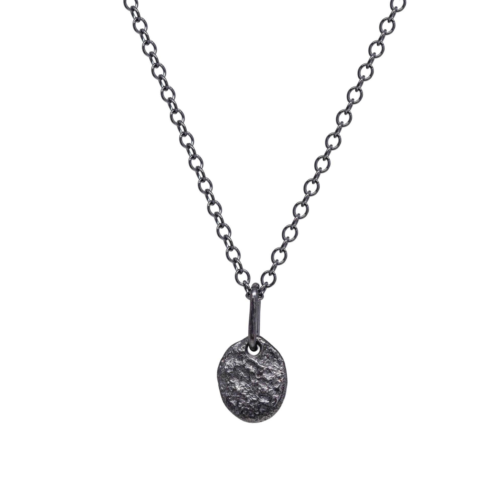 Luna Pendant Necklace - Dark Sterling