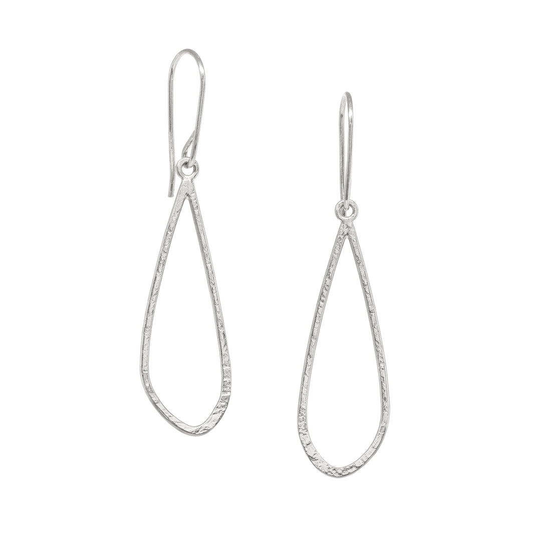 Petal Earrings - Long - Bright Sterling