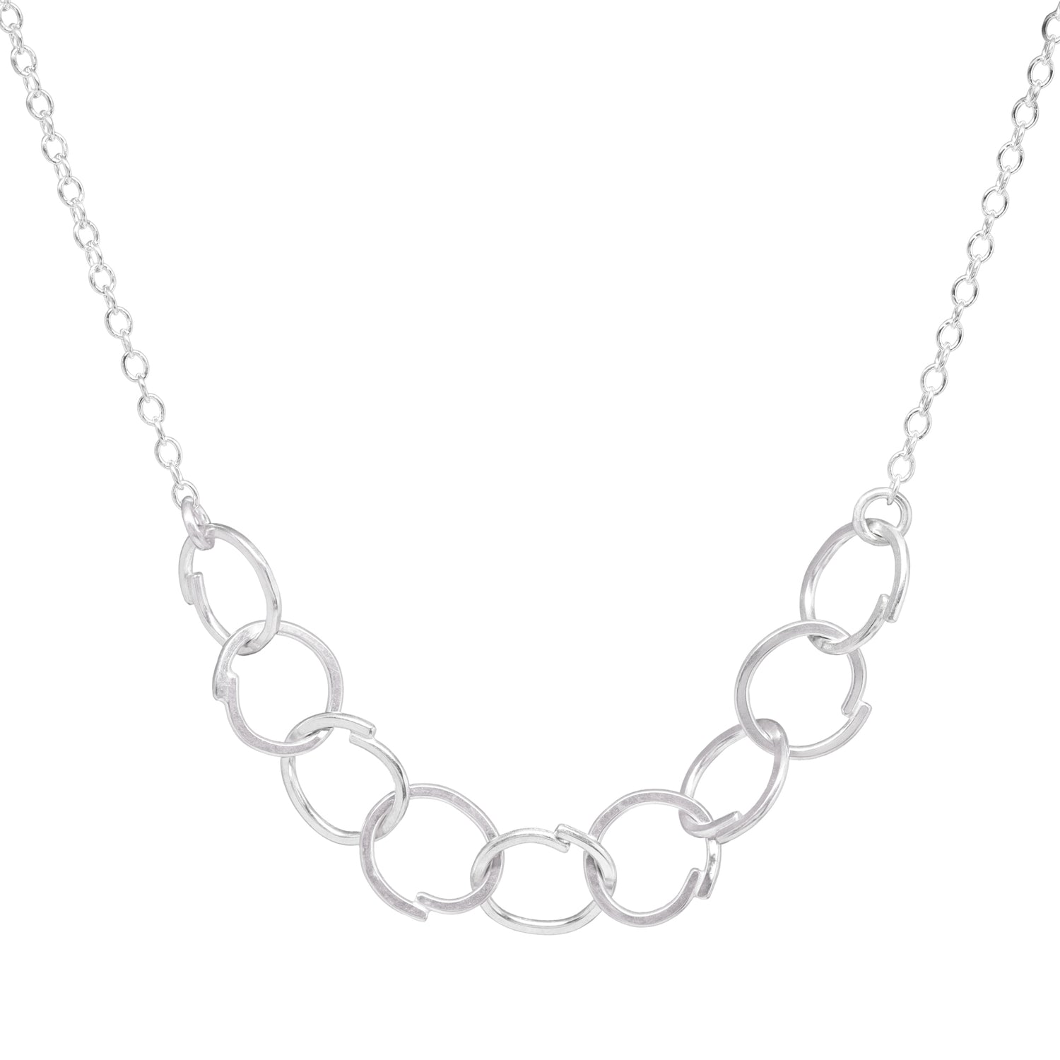 Sketch Mini Links Necklace - Bright Sterling