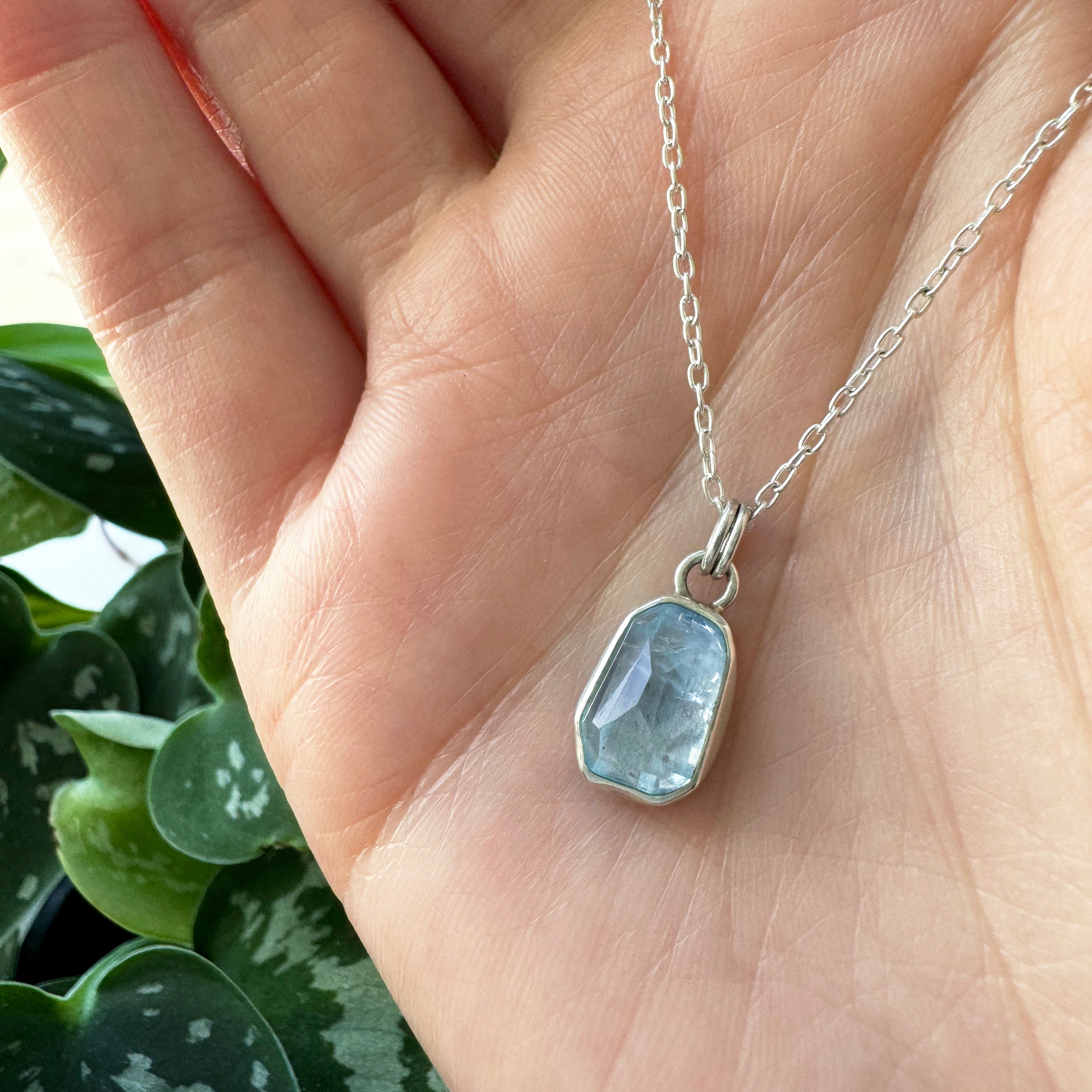 Sky Blue outlet Quartz Gemstone Necklace