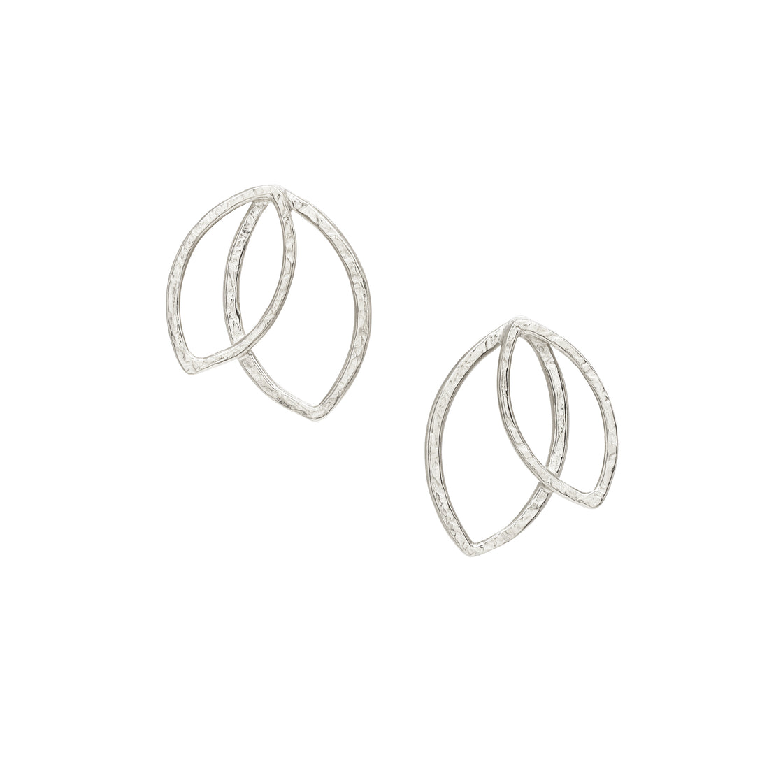 Double Leaf Studs - Bright Sterling