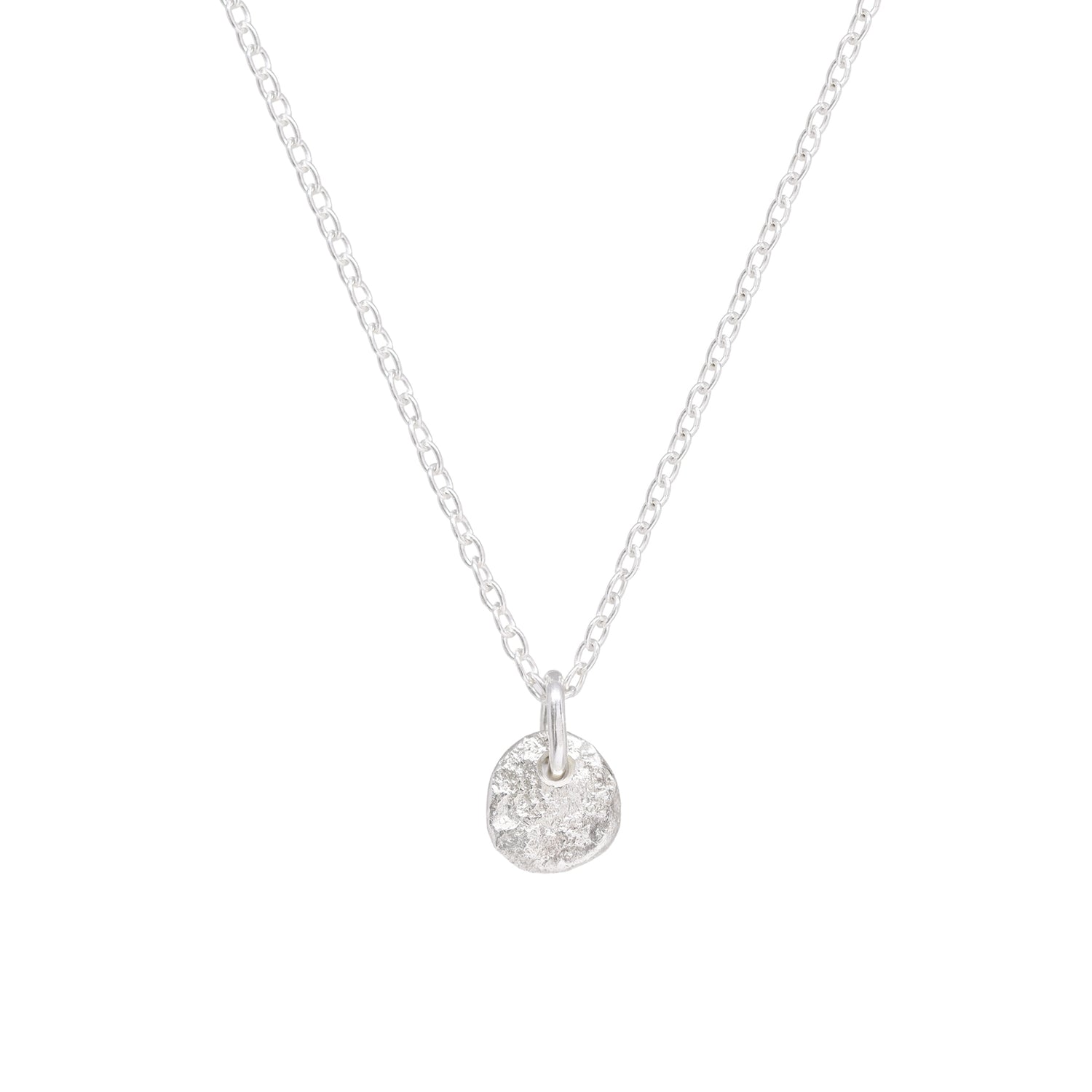 Luna Mini Pendant Necklace - Bright Sterling
