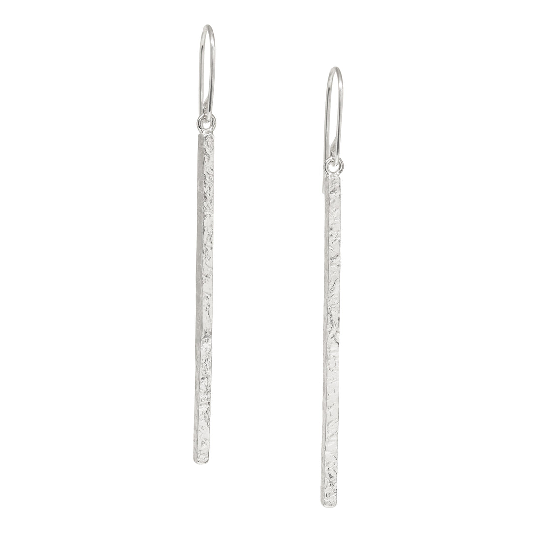 Terrain Bar Earrings - Bright Sterling