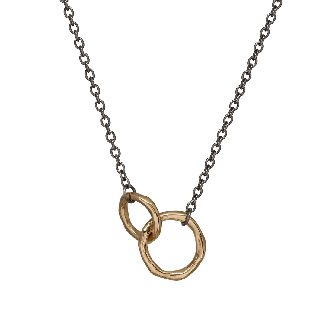 Tidal Unity Necklace - Bronze &amp; Dark Sterling Silver