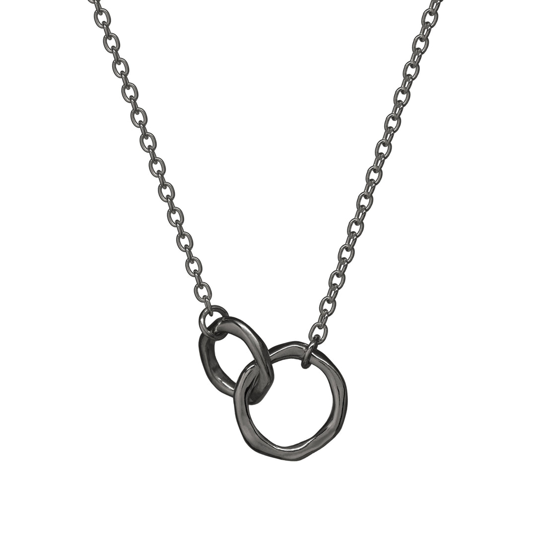 Tidal Unity Necklace - Dark Sterling Silver