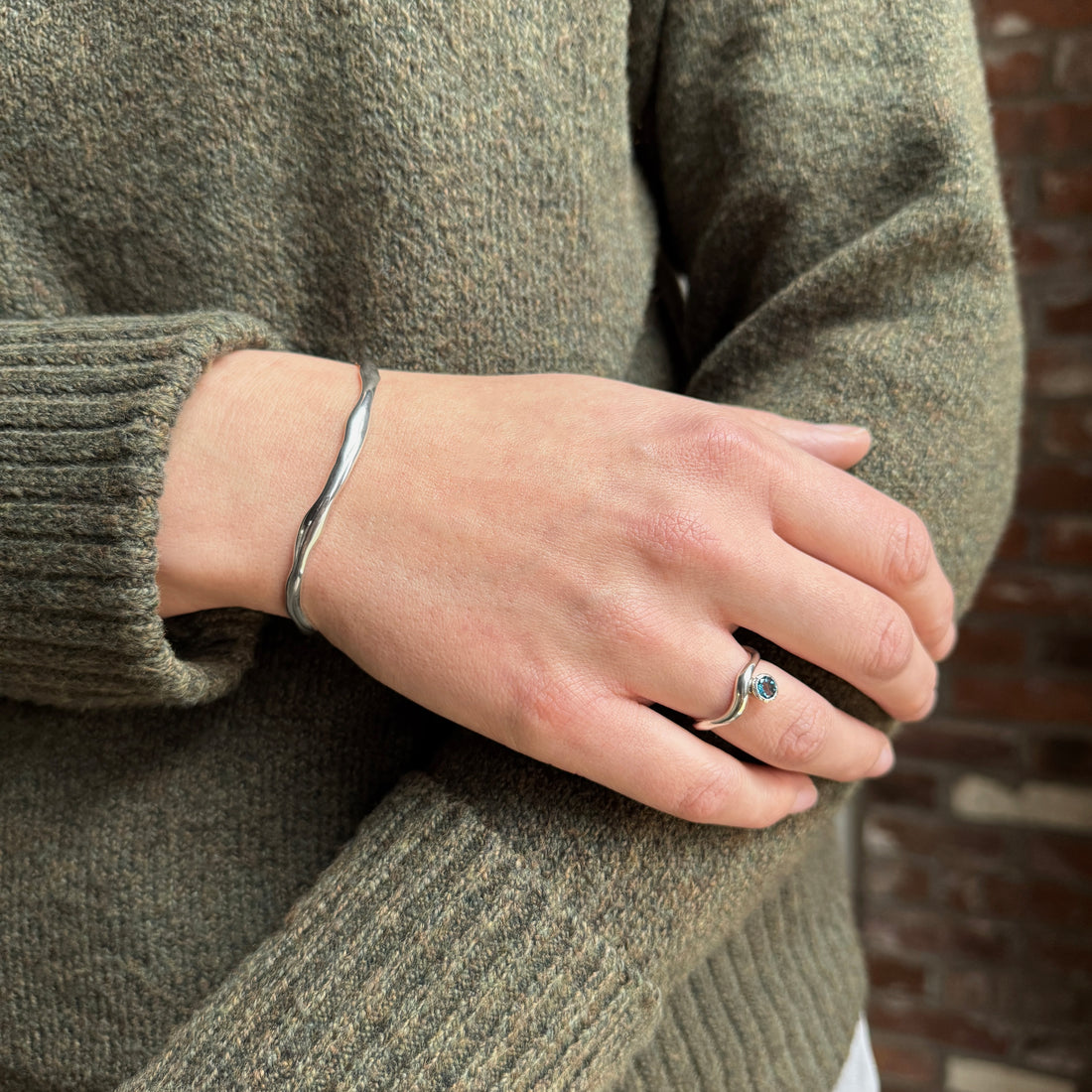 Tidal Cuff Bracelet - Sterling Silver