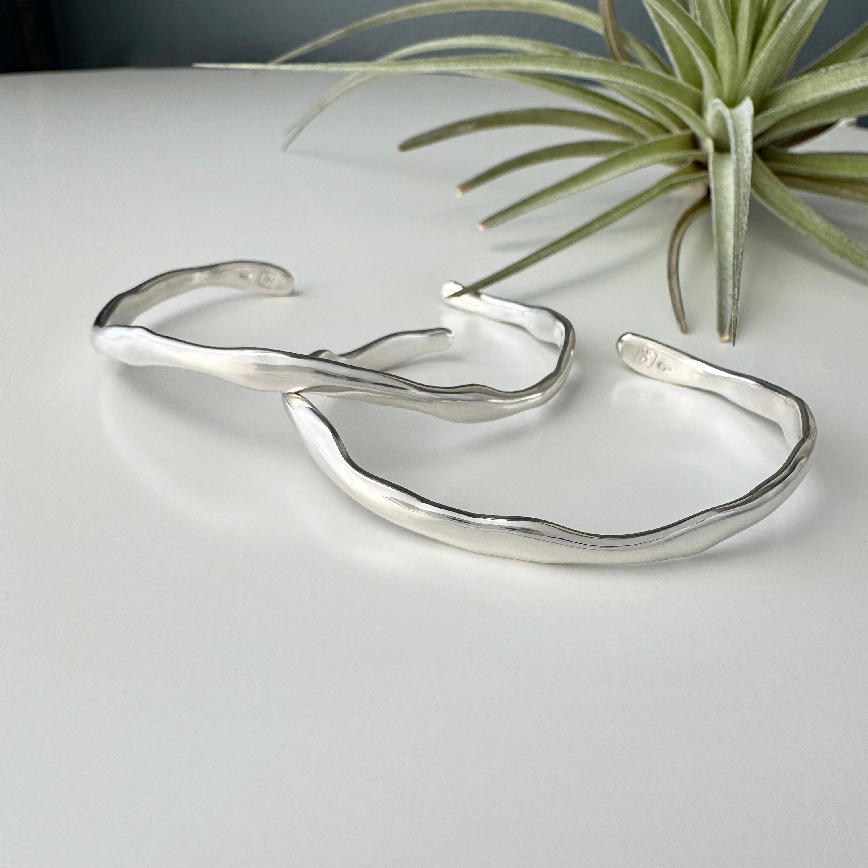 Tidal Cuff Bracelet - Sterling Silver