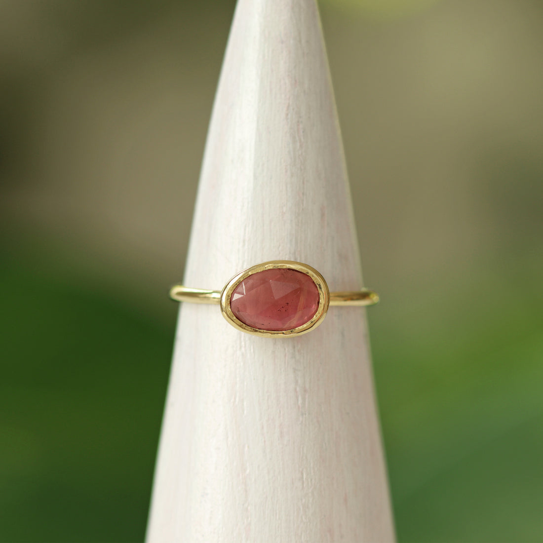 Balance Ring - 14K Gold - Pink Tourmaline - Size 6