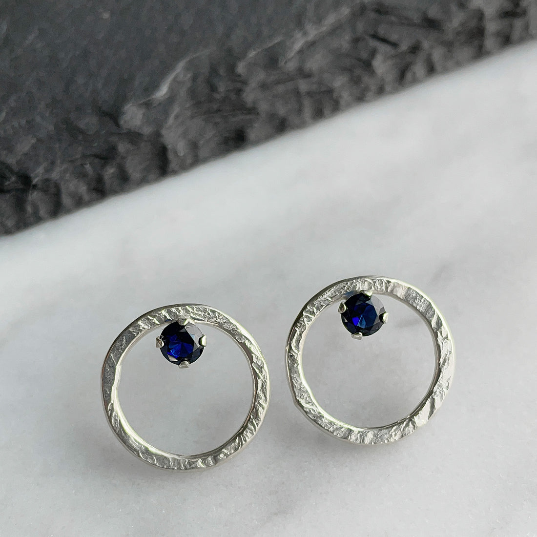 Eclipse Studs - Special Edition - Sapphire &amp; Sterling