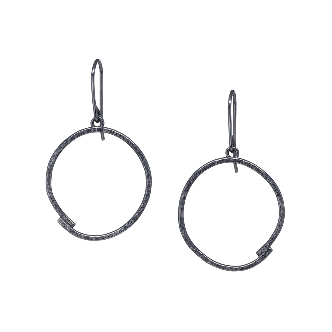 Sketch Earrings - Medium - Dark Sterling