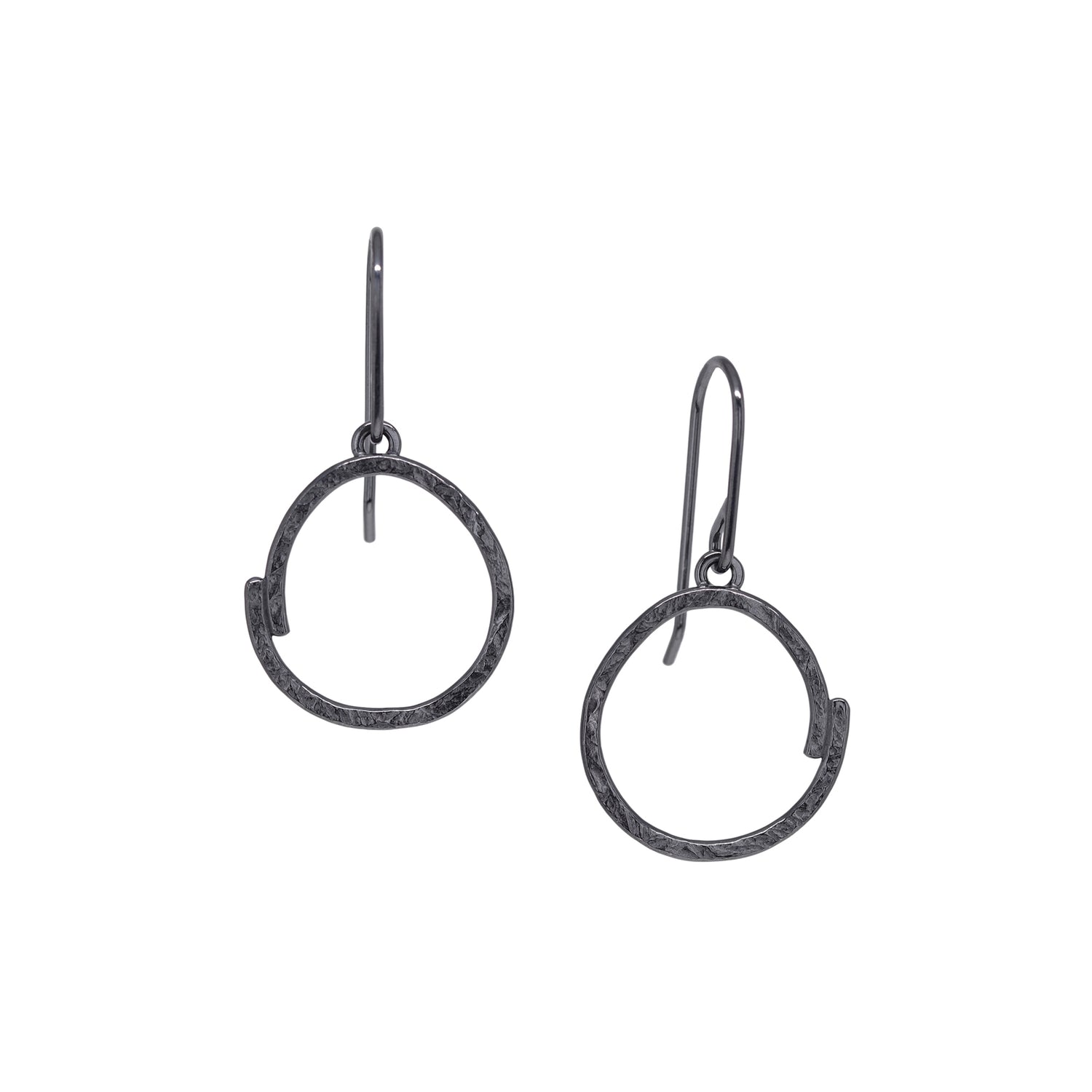 Sketch Earrings - Small - Dark Sterling
