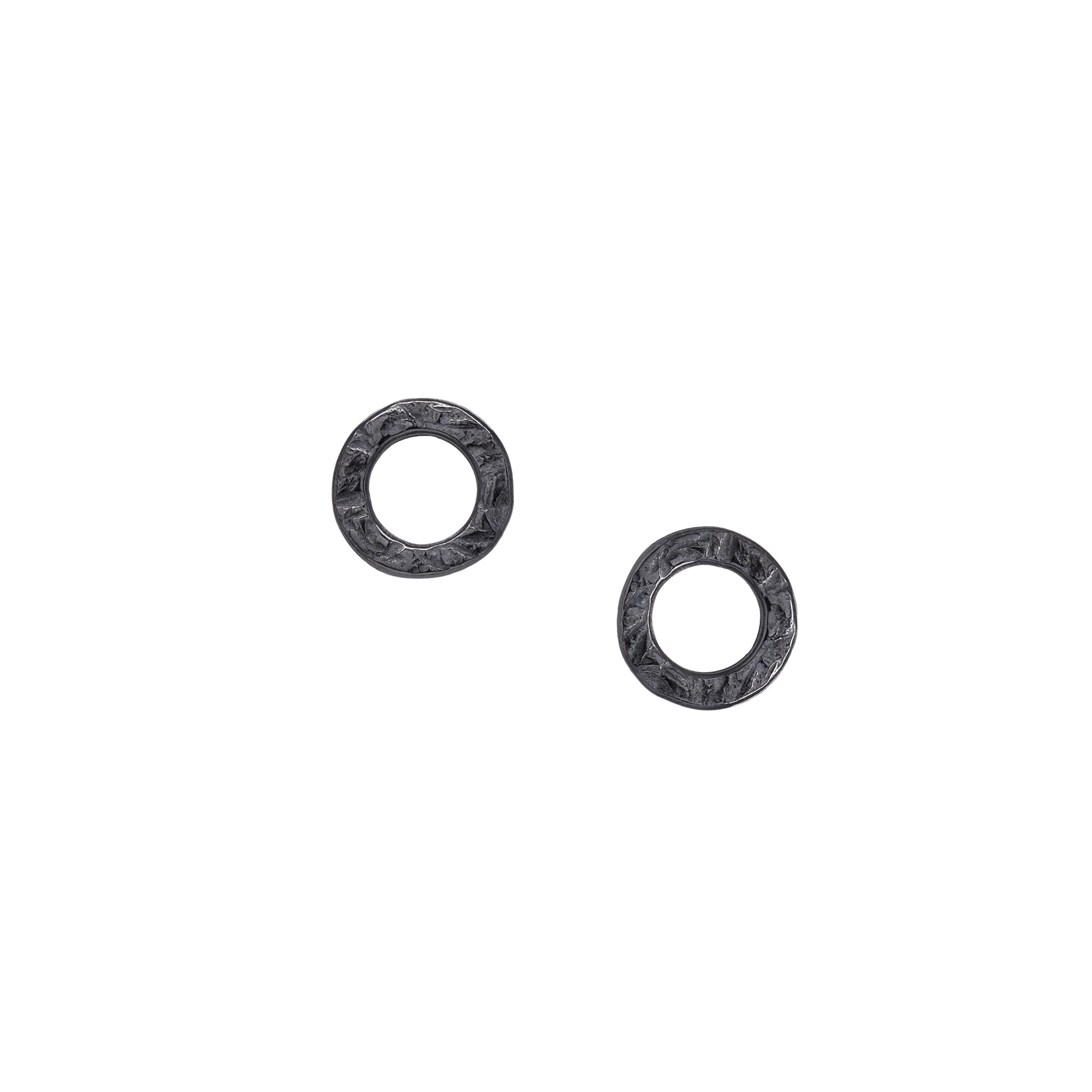 Terrain Circle Studs - Dark Sterling