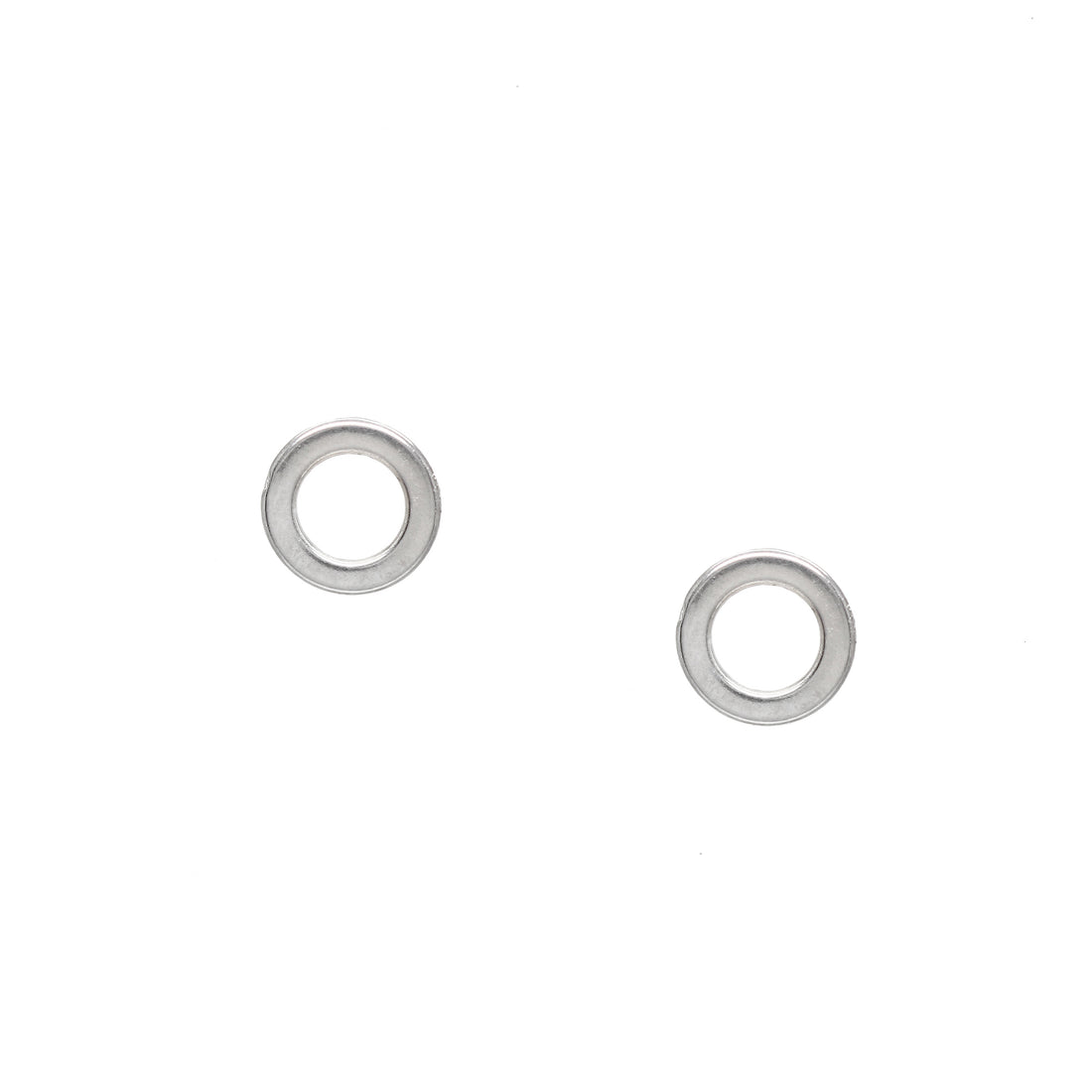 Simple Circle Studs - Bright Sterling